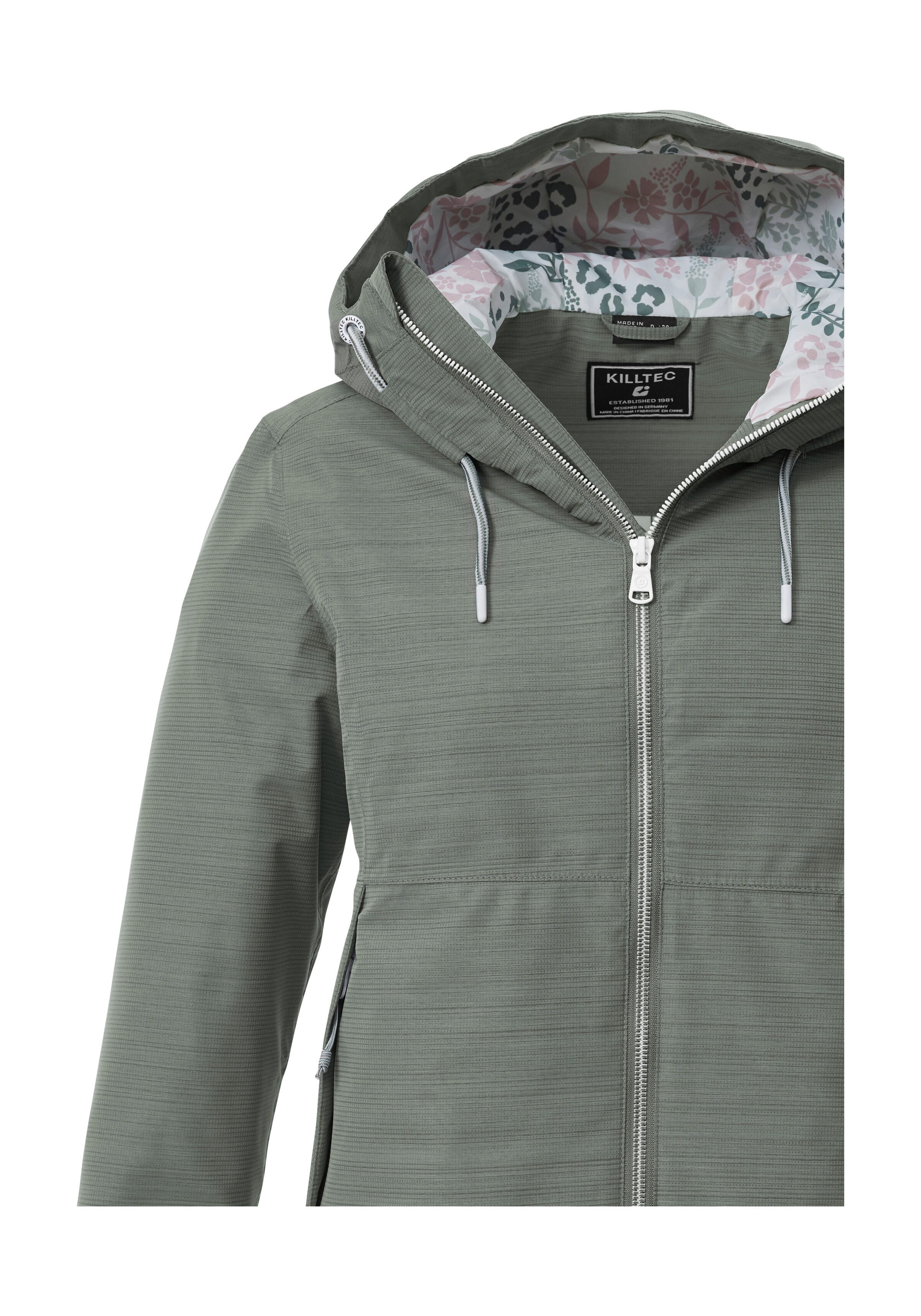 Killtec Funktionsjacke KOS 62 WMN JCKT Leichte, wasserdichte Damenjacke mit verstellbarer Kapuze