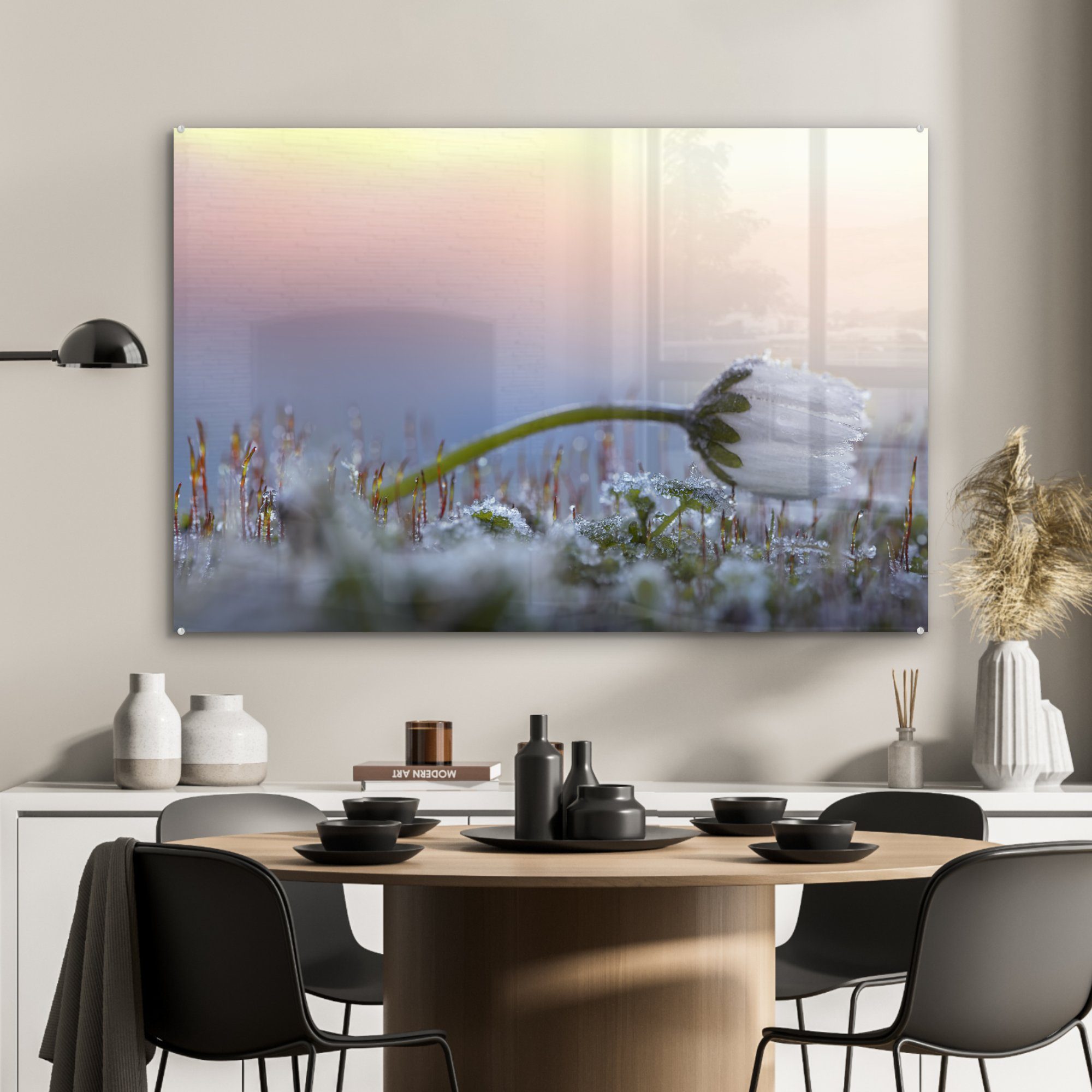 Kälte, - (1 & Blume Acrylglasbild Herbst Wohnzimmer Schlafzimmer St), Acrylglasbilder MuchoWow -