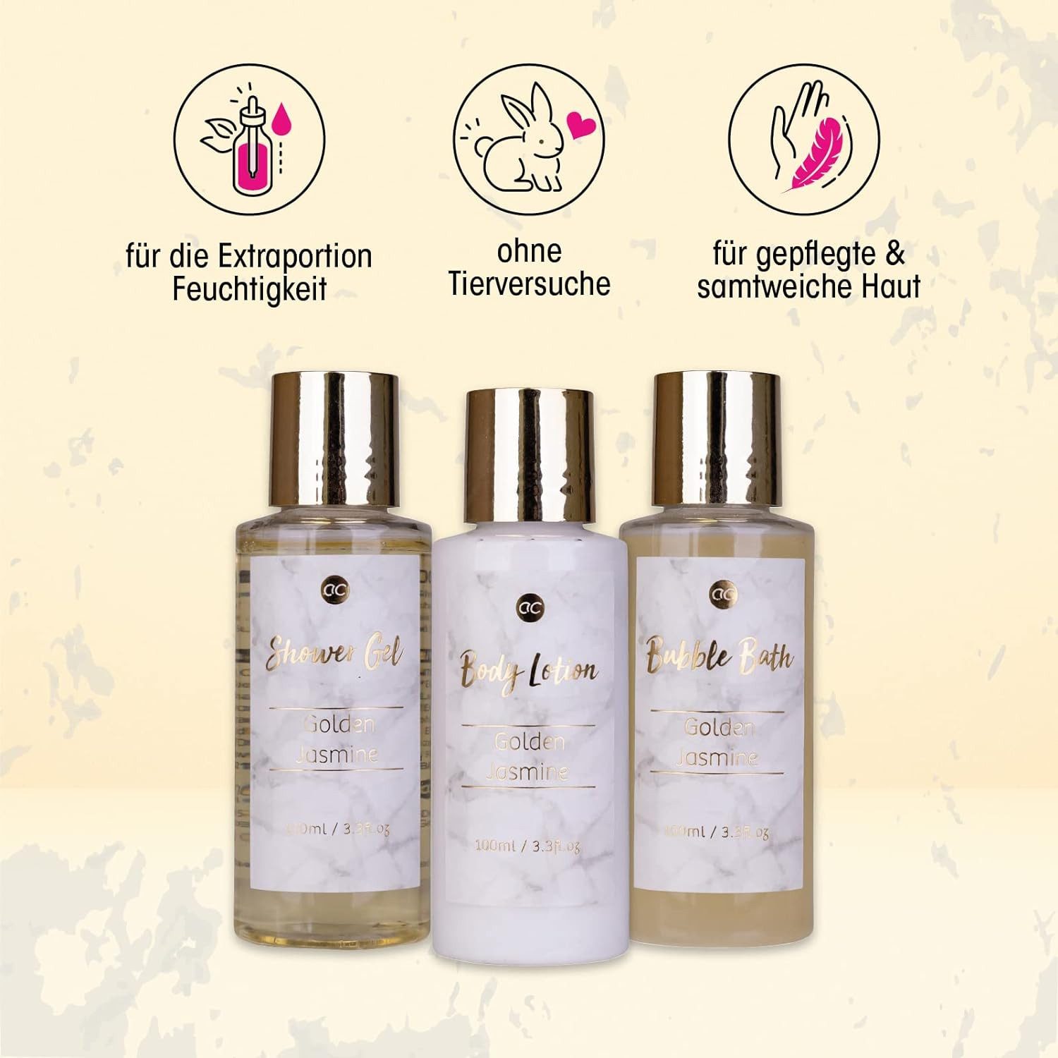 ACCENTRA Pflege-Geschenkset Marble, stilvollen Plastikschuh verpackt