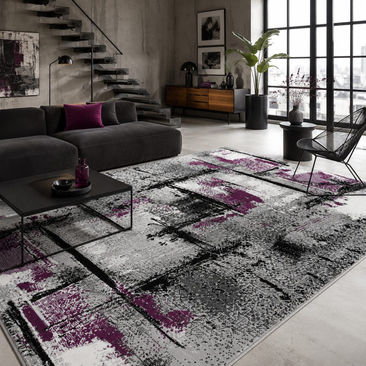 Pergamon Designteppich Designer Teppich Samba Modern Urban, Rechteckig, Höhe: 13 mm