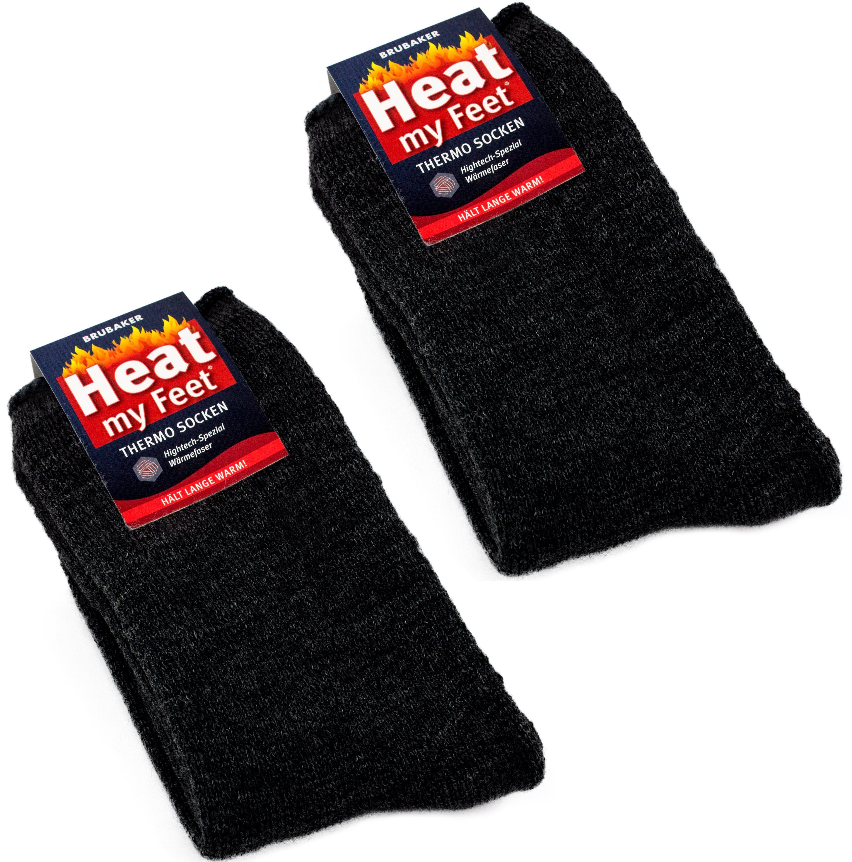 BRUBAKER Thermosocken extra warme М'які шкарпеточки (Set, 2-Paar, Heat my Feet) Зимові шкарпетки für Damen und Herren