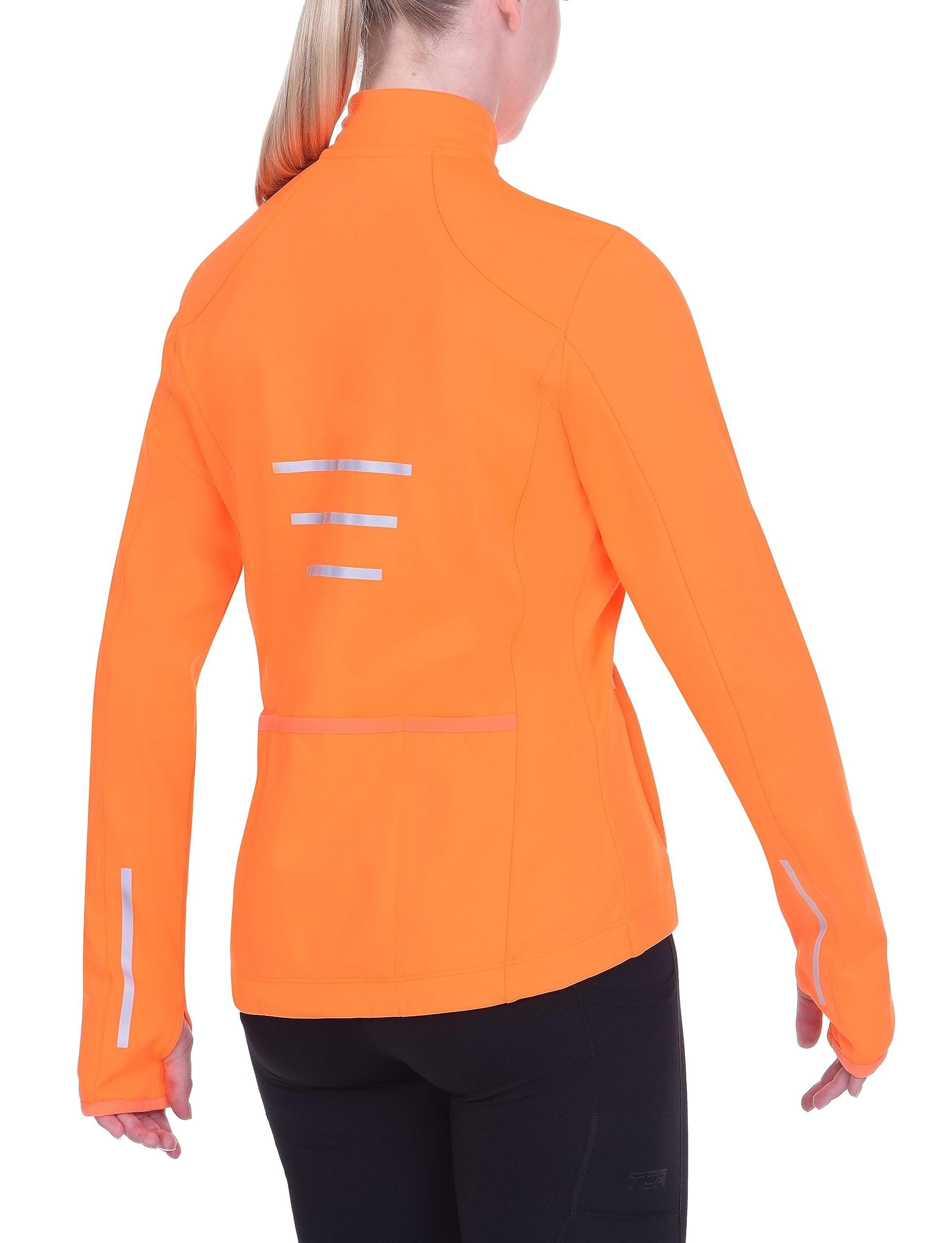 TCA Fahrradjacke Damen Thermische Radlaufjacke - Winddichte Jacke - Orange günstig online kaufen
