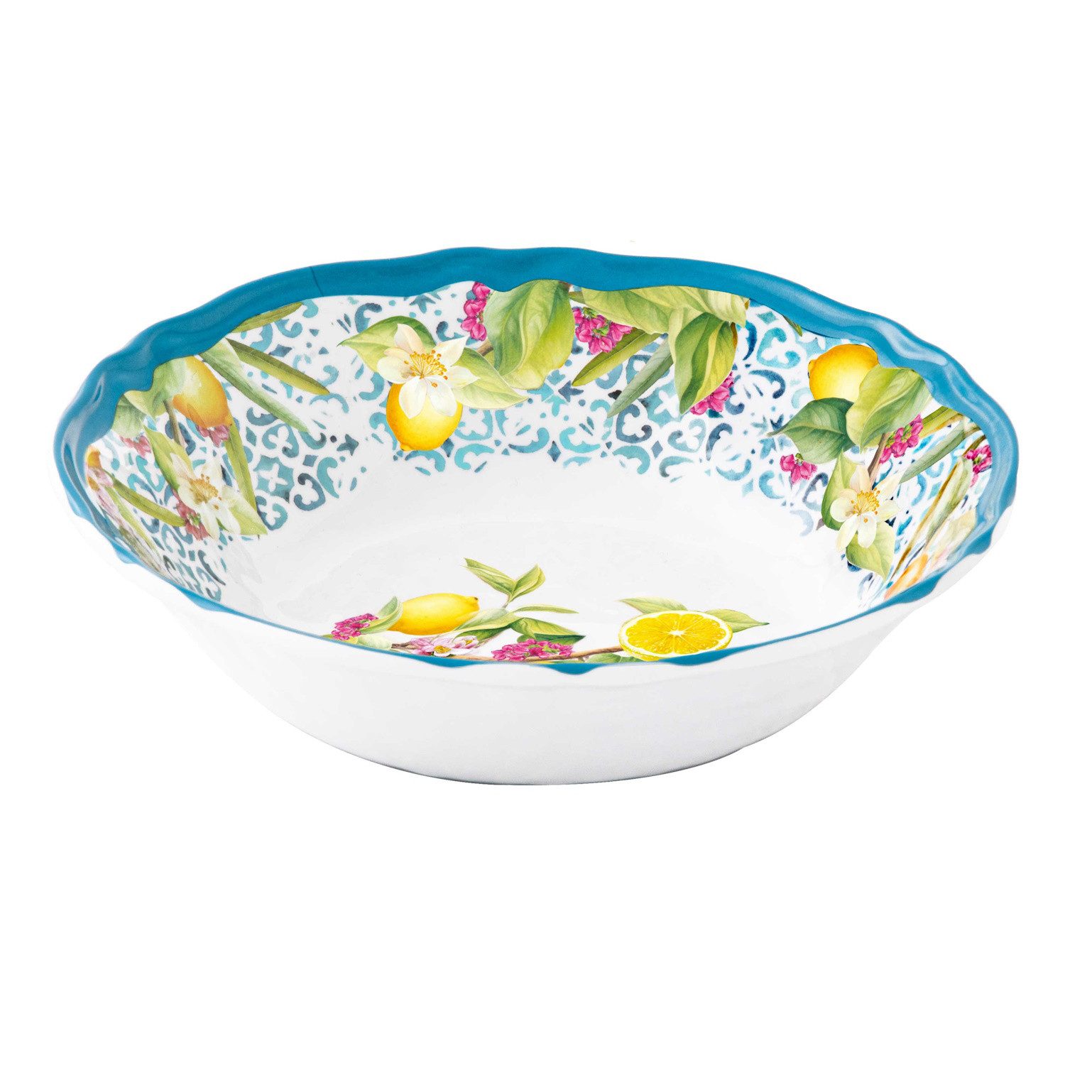 EasyLife Suppenteller Ischia, Spülmaschinengeeignet, Mehrfarbig, Motiv: Zitronen, Höhe: 5cm