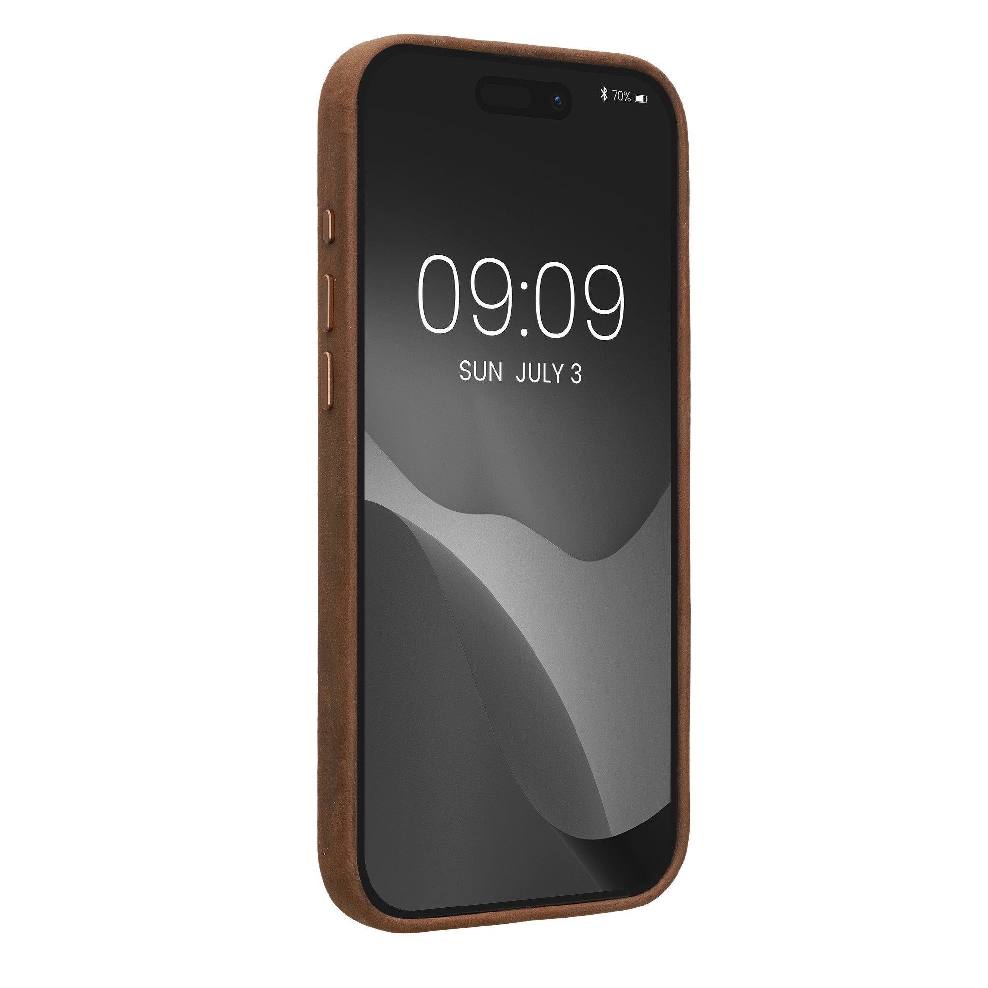 kalibri Handyhülle Hülle für Apple iPhone 16 Pro Max, Leder Handy Cover Case - Hardcover Schutzhülle