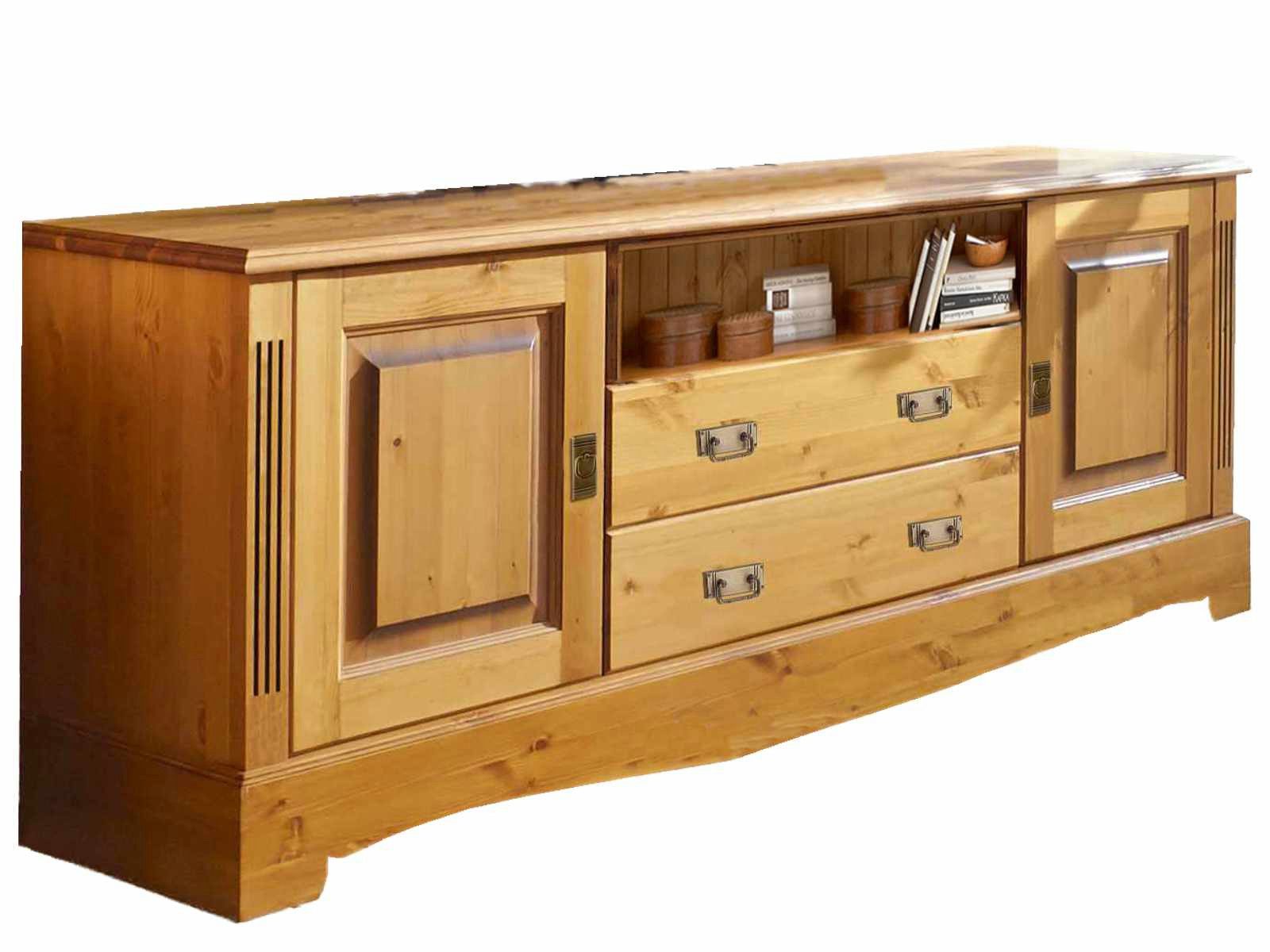Casamia TV-Board TV Lowboard Fernsehschrank Florenz 2 Türen 2 Schubladen 1 Fach Pinie N