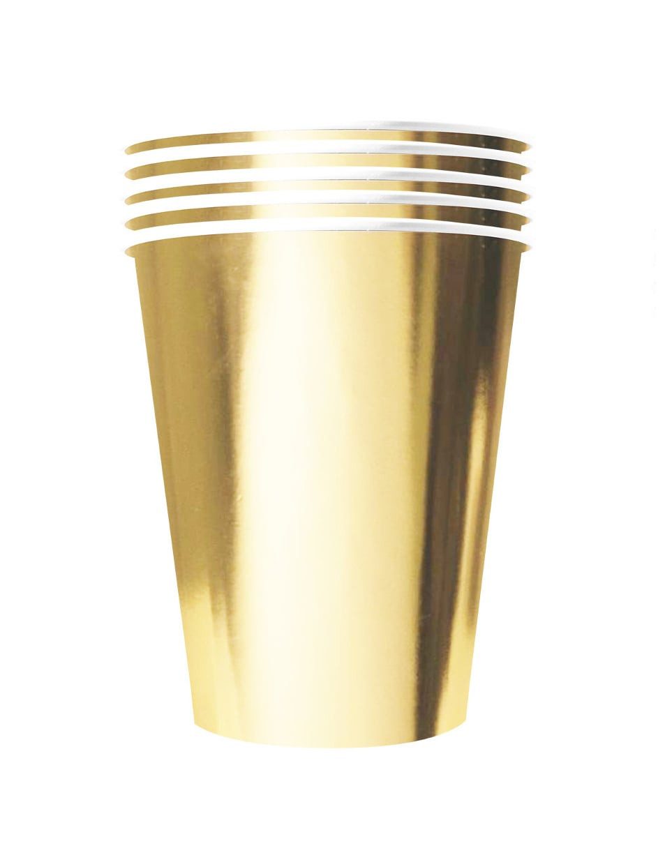 Kostüm Große Pappbecher American-Style recyclebar 20 Stück goldfarben 530 ml