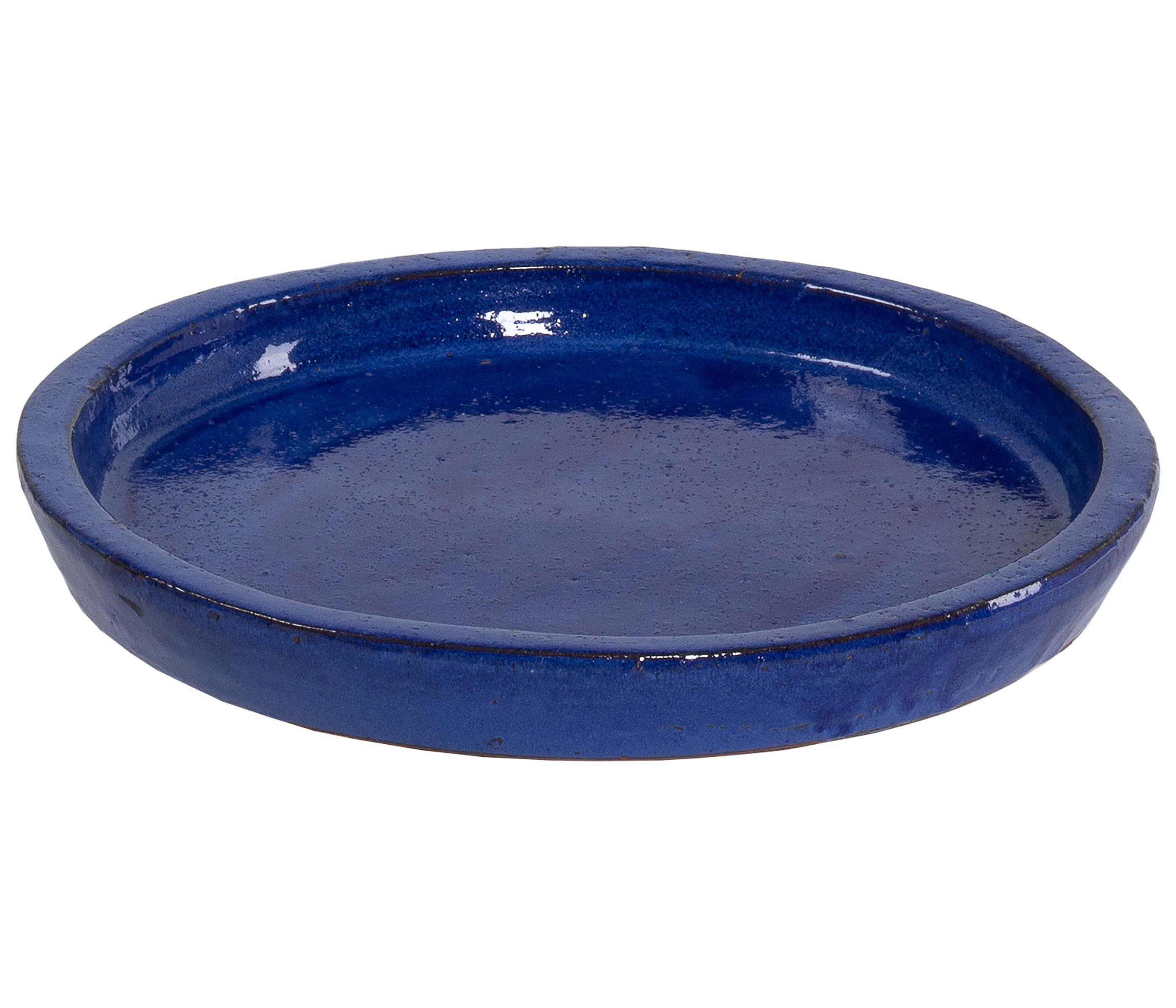 Dehner Blumentopf Untersetzer, Keramik, glasiert, grün günstig online kaufen