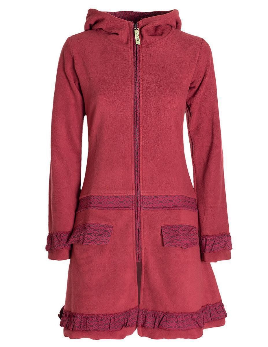 Vishes Kurzmantel Lange Fleecejacke Fleecemantel Übergangsjacke ECO-Fleece günstig online kaufen