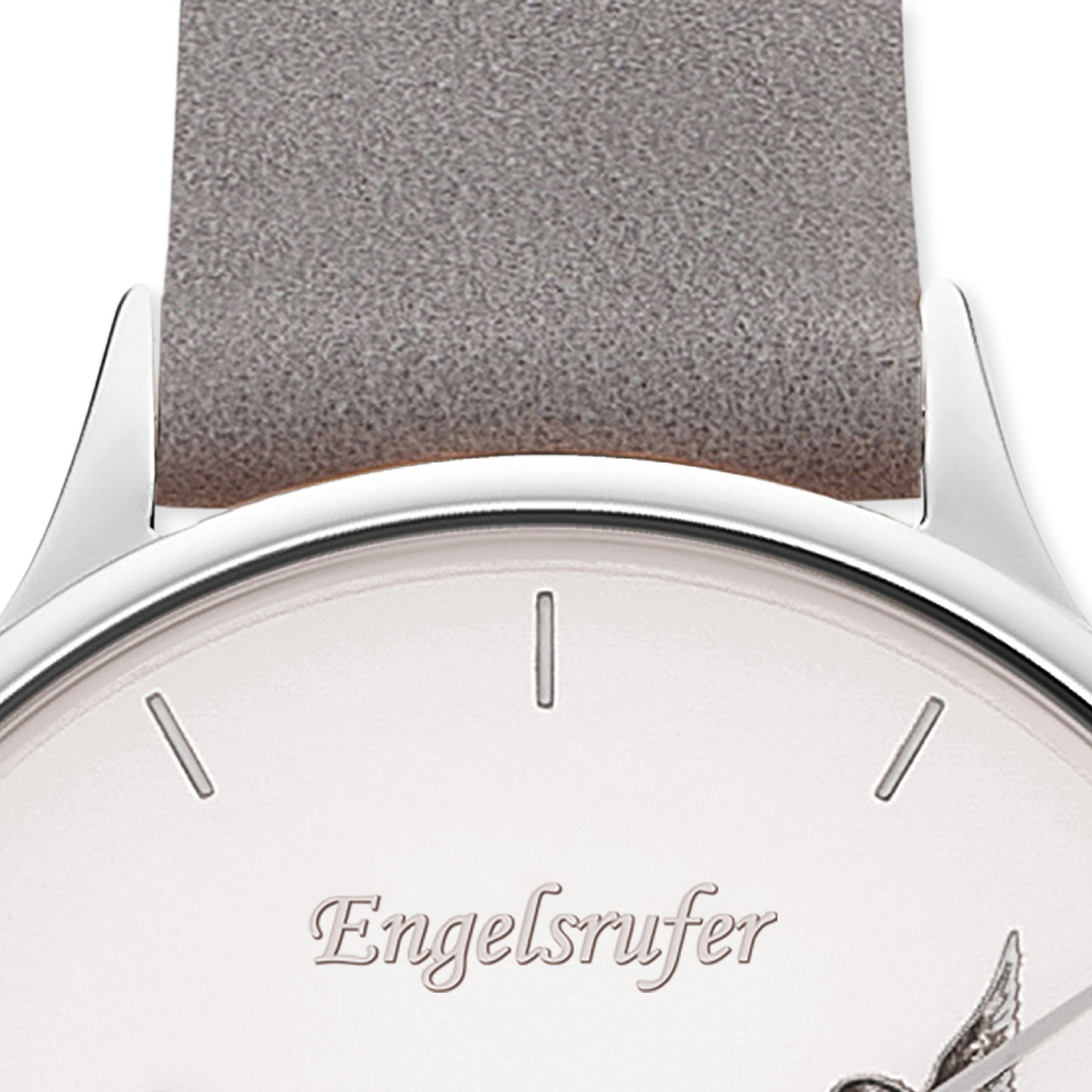 Engelsrufer Quarzuhr Flower ERWA-FLOWER1-NGY1-MS, Armbanduhr, Damenuhr, Lederarmband, analog