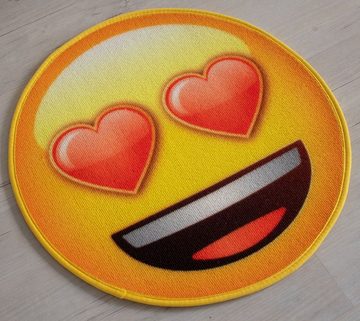 Teppich Emoji - Liebeserklärung Rund 67cm, Rockbites, Rund, Höhe: 3 mm