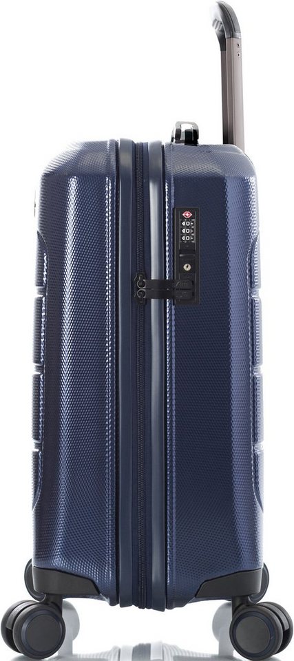 Heys Eco Navy Teil 4 Rollen, Material aus Blau, 53 Hartschalen-Trolley cm, zum Case, recyceltem