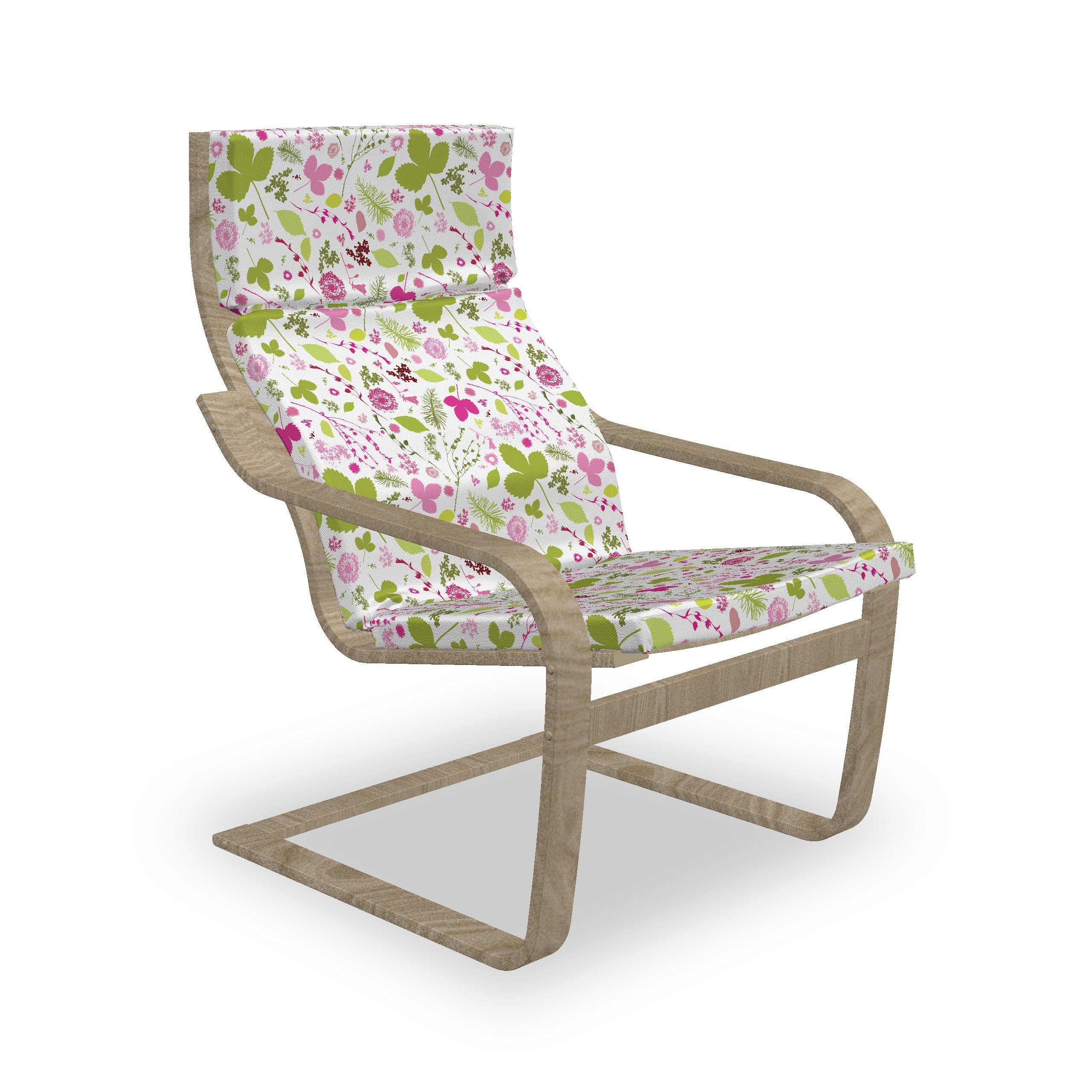 Abakuhaus Stuhlkissen Sitzkissen mit Stuhlkissen mit Hakenschlaufe und Reißverschluss, Blume Floral Silhouetten Entwurf