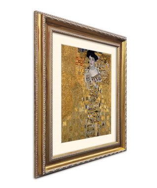 artissimo Bild mit Rahmen Klimt Bild mit Barock-Rahmen / Poster gerahmt 63x53cm / Wandbild, Gustav Klimt: Portrait of Adele Bloch-Bauer