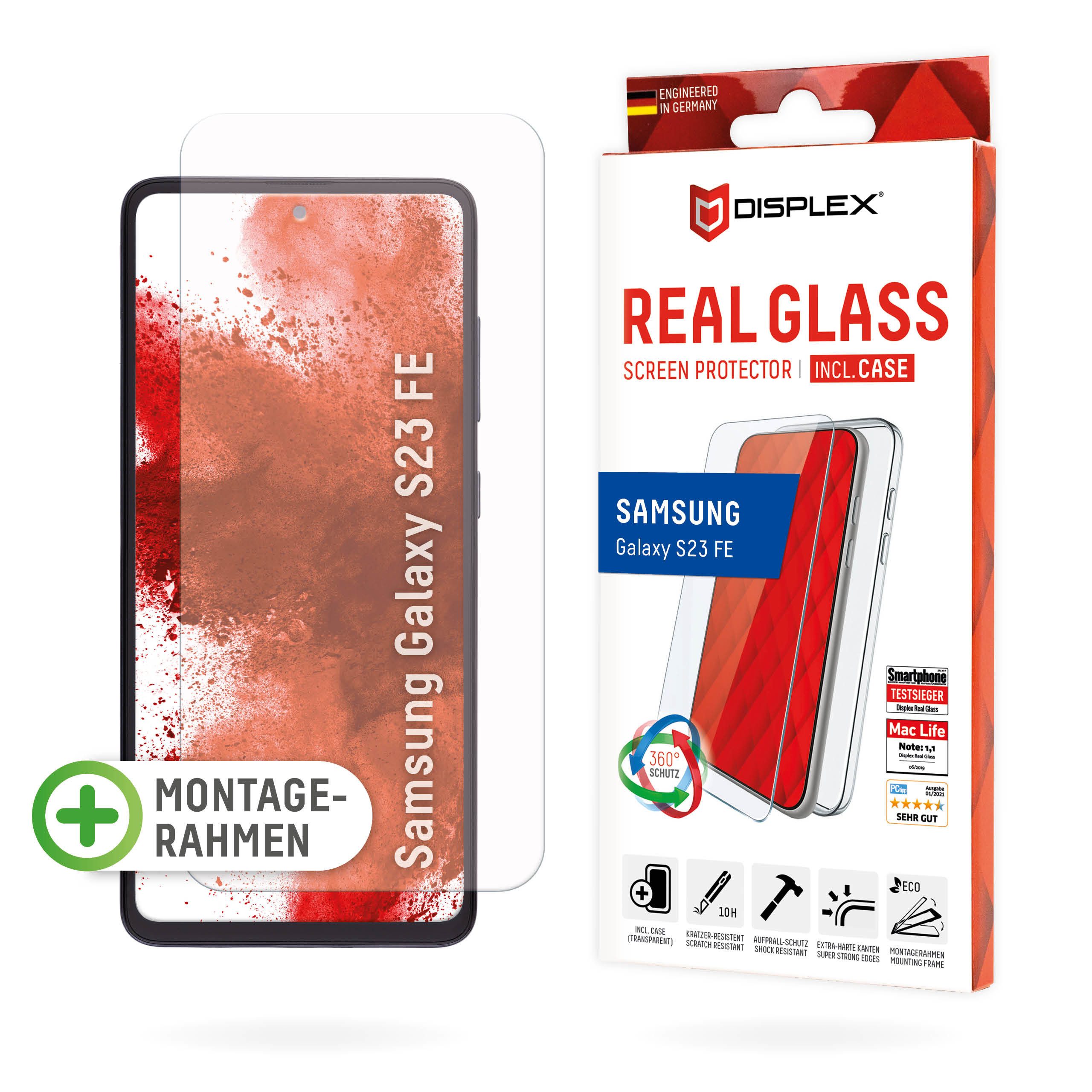 Displex Displayschutzglas DISPLEX Panzerglas + Case