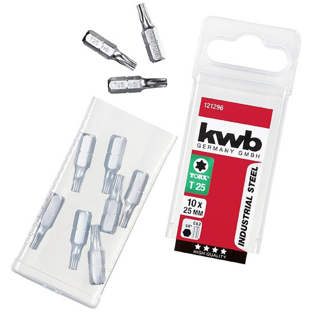 kwb Torx-Bit 10er TX 25 Industrial Steel Bit-Set, 25 mm Bits