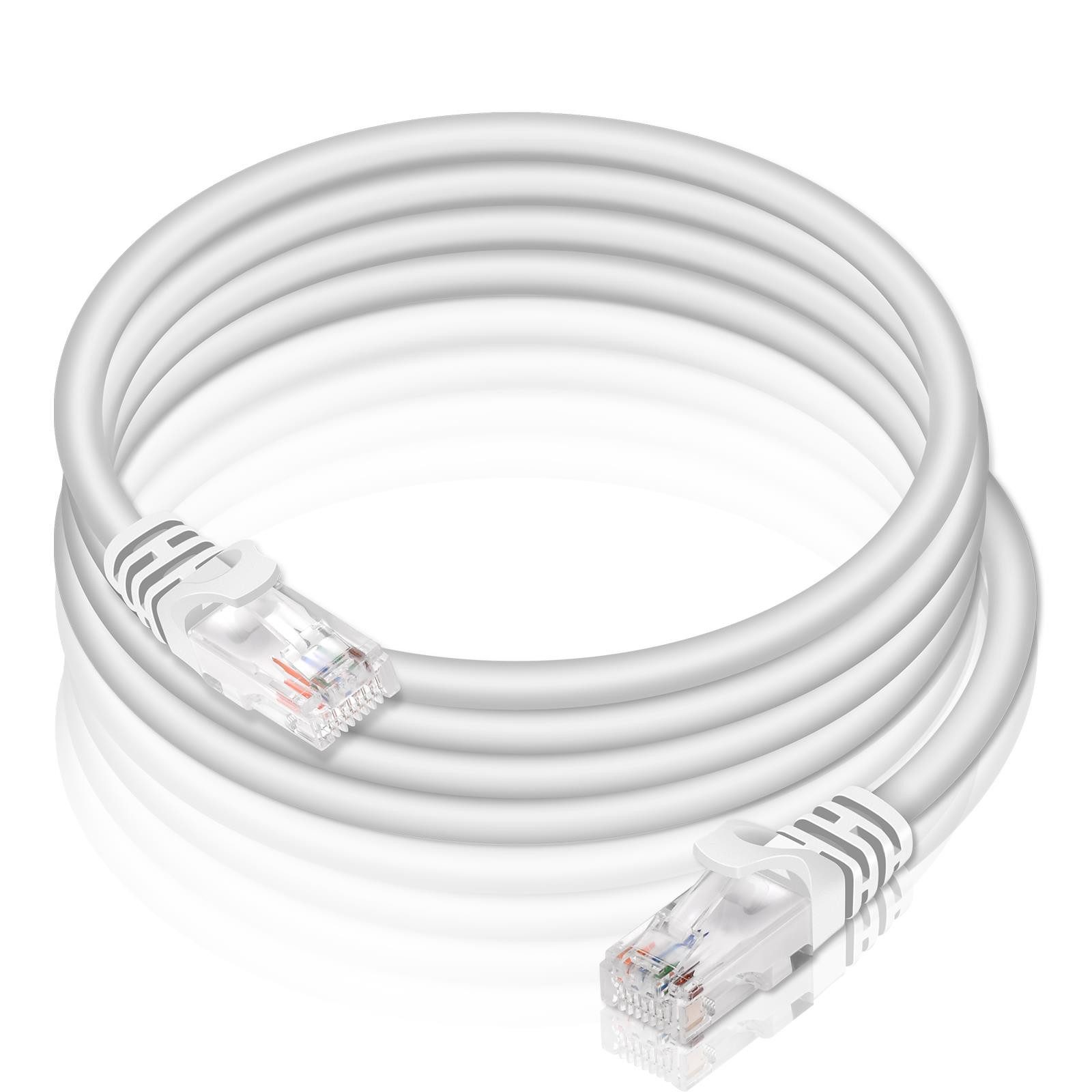 VERCO Cat 6 Netzwerkkabel rundes LAN-Kabel, RJ-45 (Ethernet), (500 cm), 10 / 100 / 1000 Mbits Geschwindigkeit bis 1 Gbits UTP Patchkabel