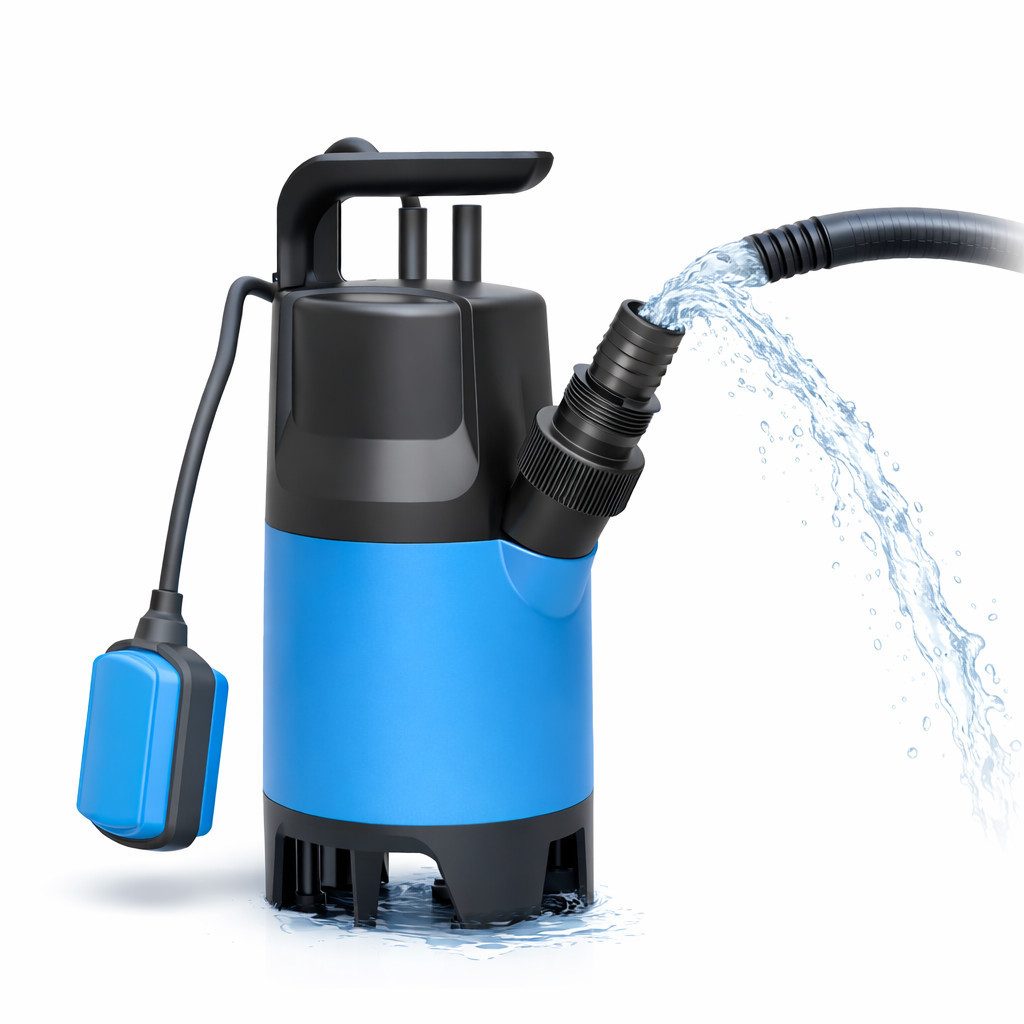 Baumarktic Schmutzwasser-Tauchpumpe Tauchpumpe Schmutzwasser 400 W 7500 l/h – Überschwemmung & Hochwasser (1-tlg)