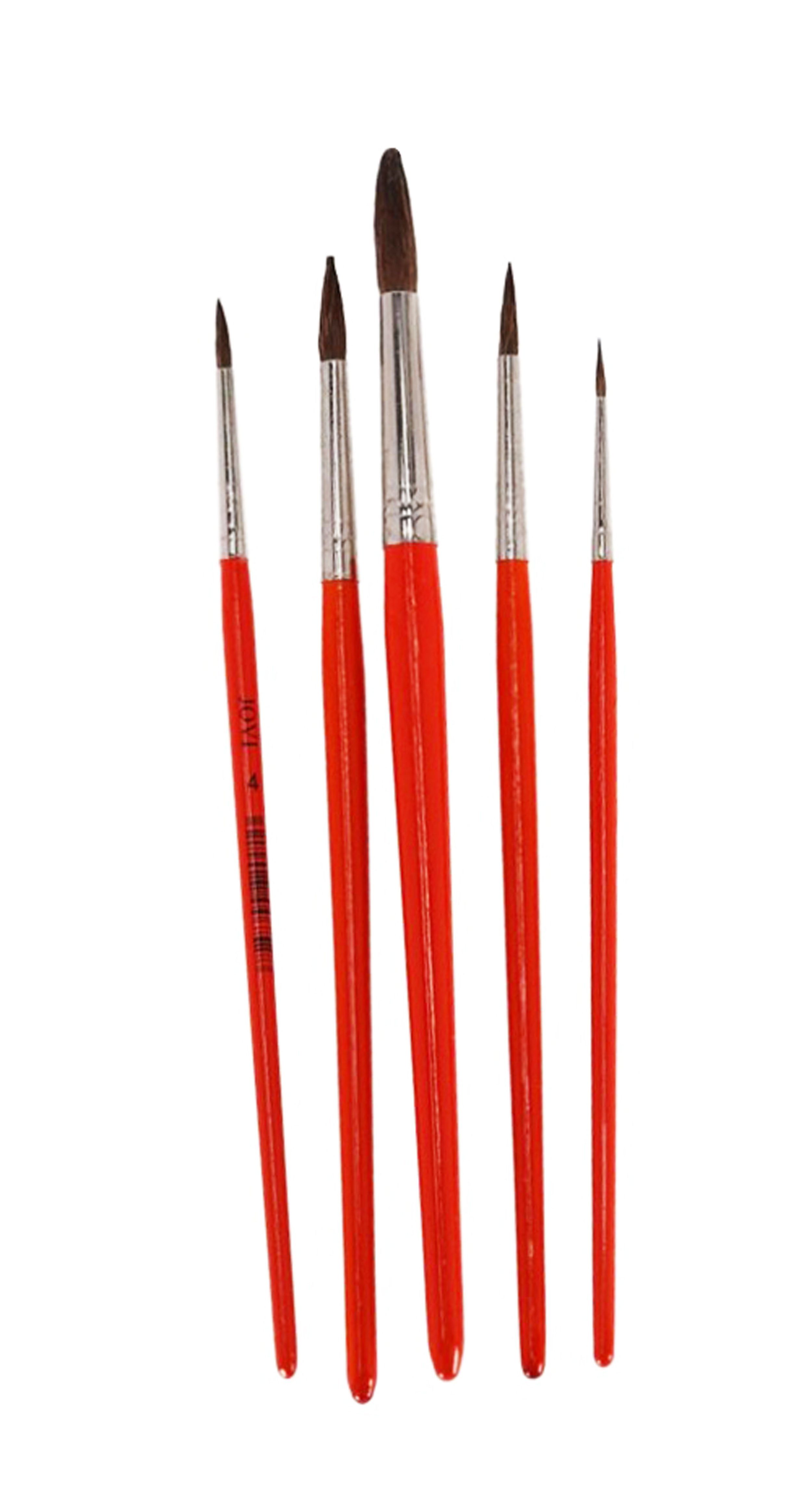 Malpinsel 5 KÜNSTLERPINSEL aus Ponyhaar Nr. 0/4/6/8/12 Aquarell Pinsel Set 49, (5 St), Malpinsel