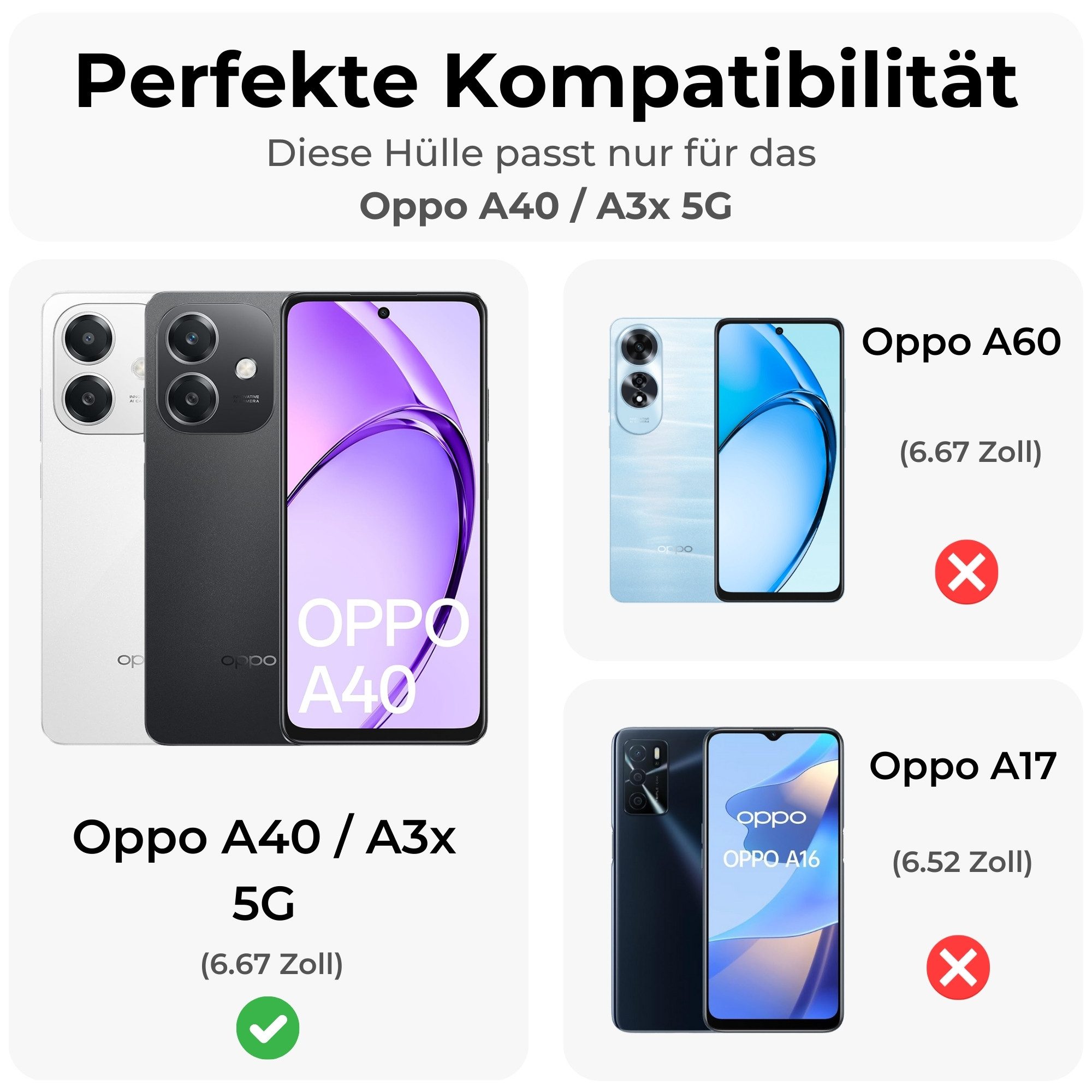 betterfon Handyhülle Carbon Hülle für Oppo Backcover TPU Silikon Bumper Schwarz, Carbon-Look – stoßfestes Case mit Air-Cushion & Metall-Optik