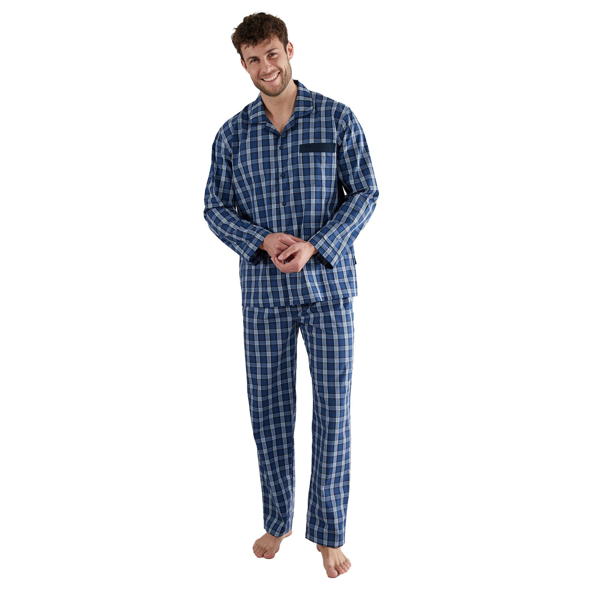 GÖTZBURG Pyjama Herren Pyjama Baumwolle (2 tlg) günstig online kaufen