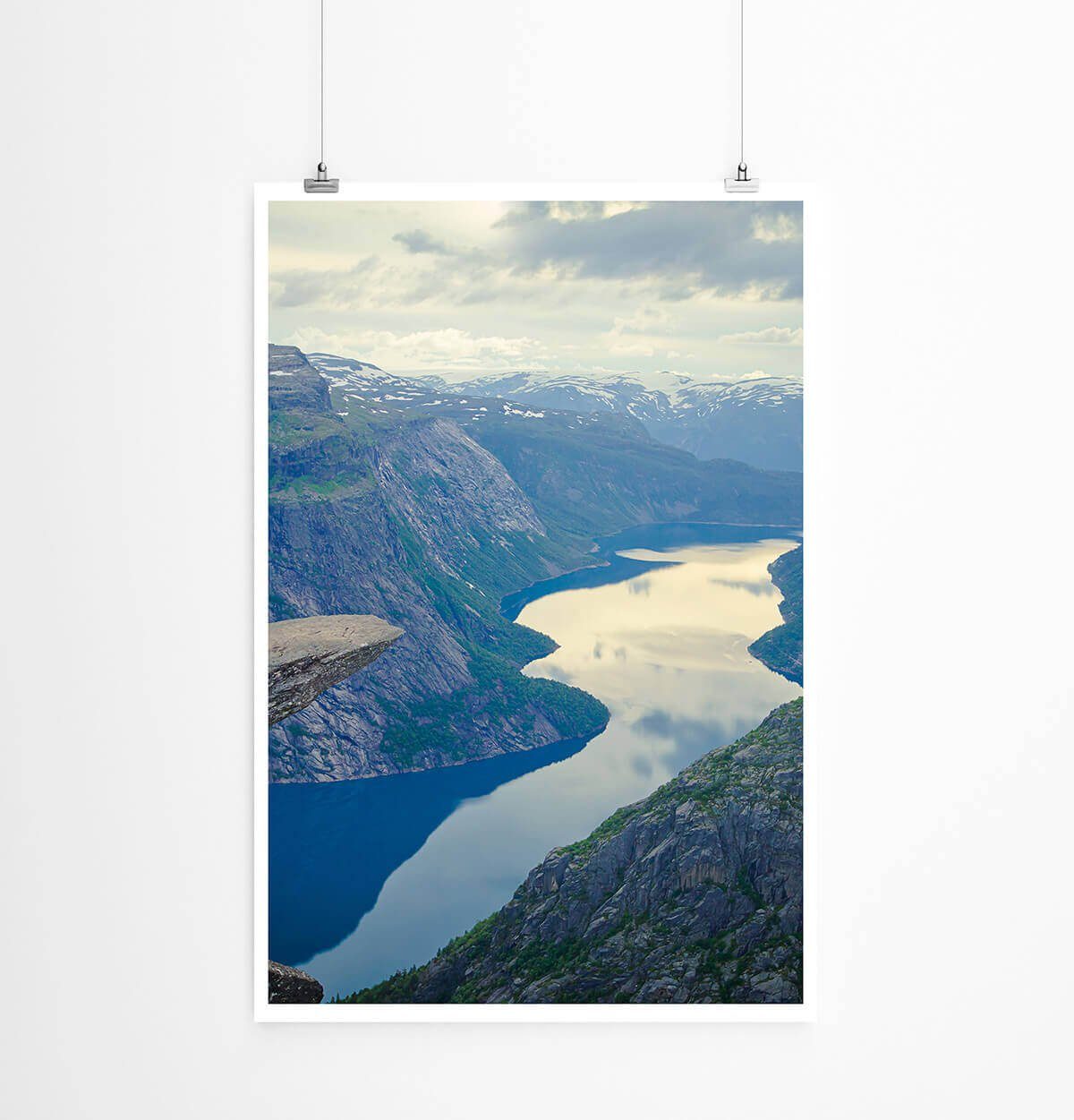 Sinus Art Poster Landschaftsfotografie 60x90cm Poster Beeindruckender Odda Fjord Norwegen