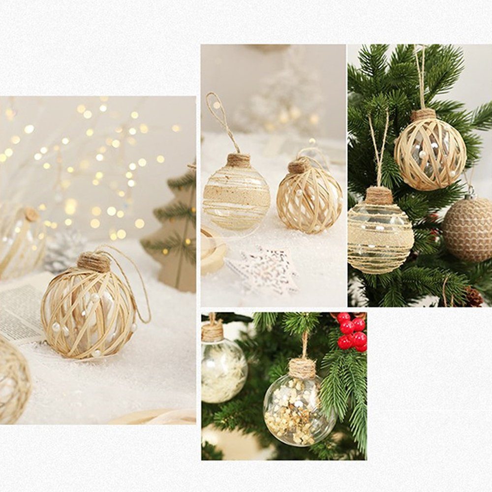 Dekorative Weihnachtsbaumkugel Schöne Christbaumkugeln Set Partys Mehrweg Weihnachtlichen Dekoratvie, Für (6 Weihnachtsbaumdeko Set Bruchsicher Weihnachtskugeln St)