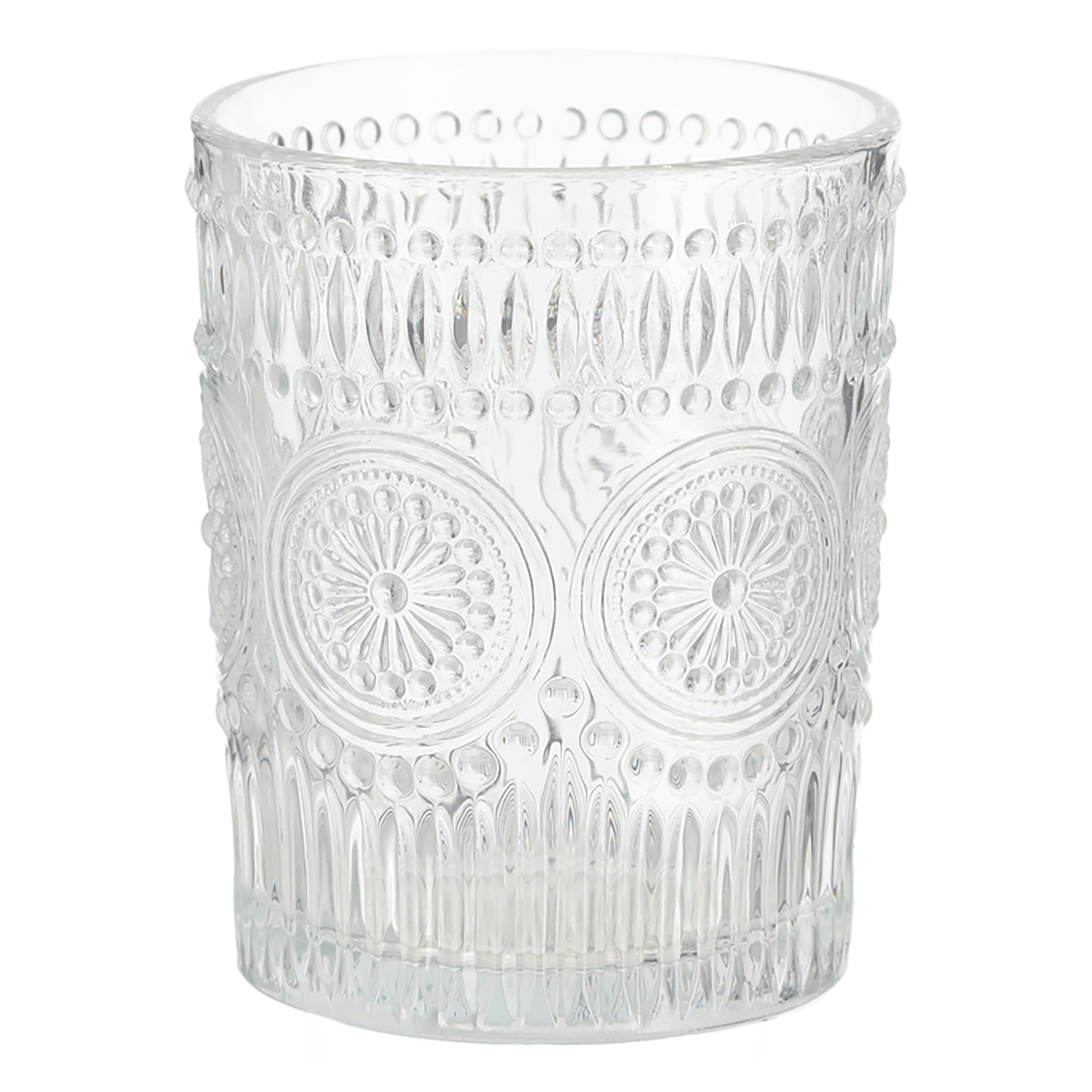 Annastore Glas Mandala Trinkgläser 12er Set – 250 ml Wassergläser mit edlem Muster, 12-tlg., Stilvolle Gläser für Wasser, Saft, Limonade & Longdrinks