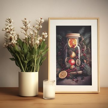 Olotos Kunstdruck Premium Poster Set Wanddeko Wandbilder Bilder 8 x A5 OHNE Bilderrahmen, Weihnachten ideale für Wohnzimmer, Schlafzimmer, Küche,Kinderzimmer