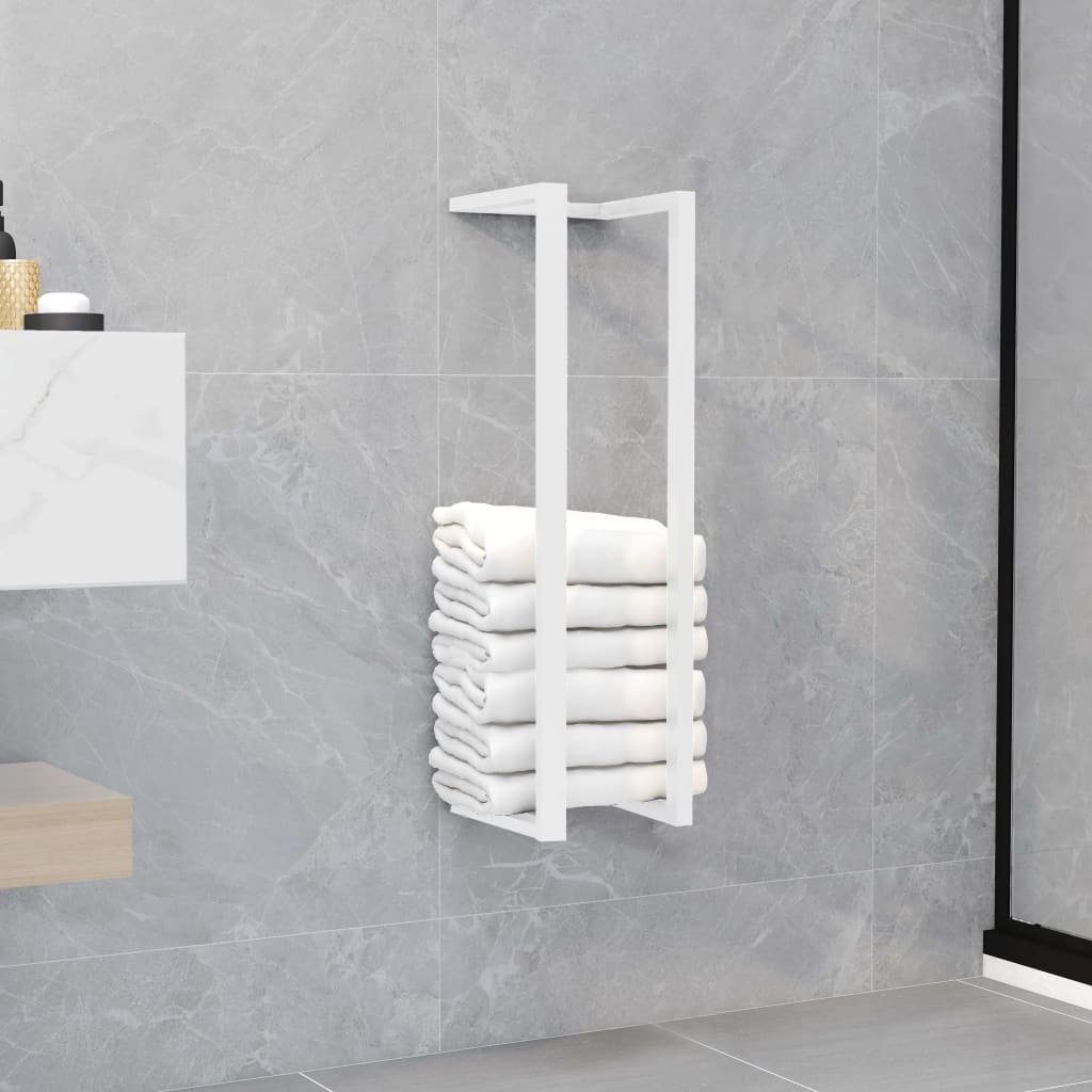 vidaXL Handtuchregal aus Metall in Weiß
