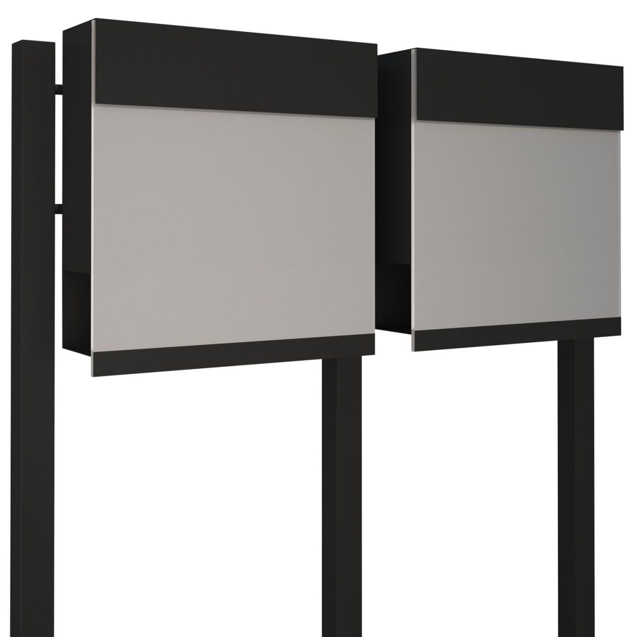 Bravios Briefkastenanlage Briefkastenanlage Manhattan Special White for Two in Schwarz