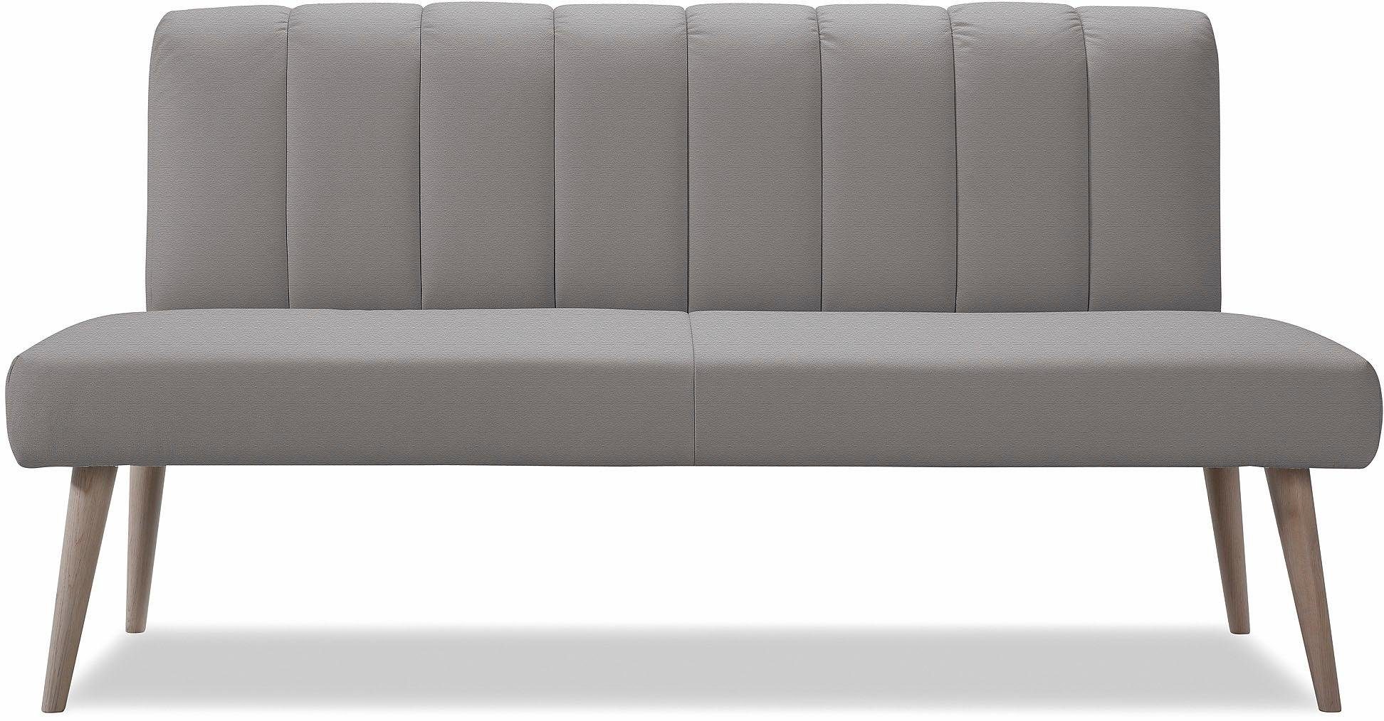 exxpo - sofa fashion Sitzbank Costa, moderne Rückensteppung, bequem und elegant, hoher Holzfuß, hochwertige Detailverarbeitung, Frei im Raum stellbar