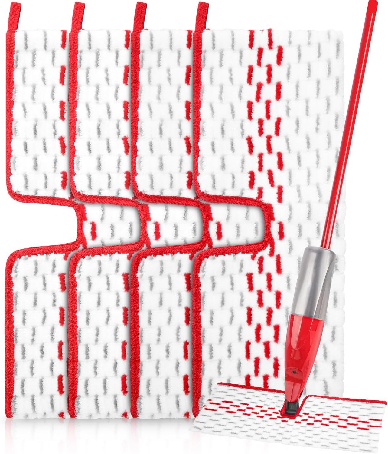 FELIXLEO 4 Stück Mikrofaser Mop Pads für Vileda 1-2 Spraymax, Ersatzbezüge Wischbezug (1-tlg)