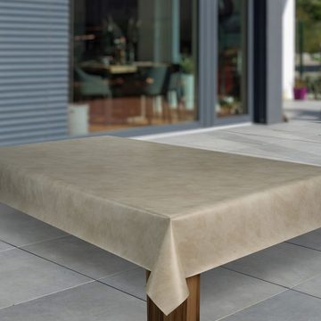 laro Tischdecke Wachstuch-Tischdecken Beige Grau Metallic rechteckig