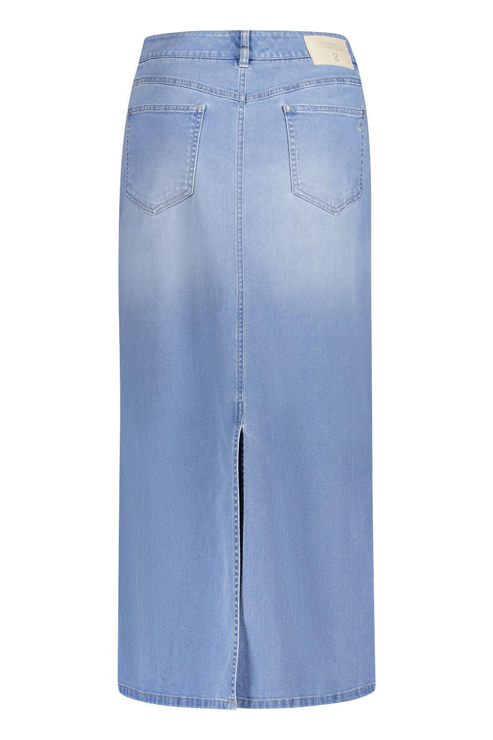 Atelier GARDEUR Straight-Jeans JORIA3-670721-7165, blau, bleach used, Damenrock Stretch-Denim mit bleach used Waschung und sichtbaren Nähten