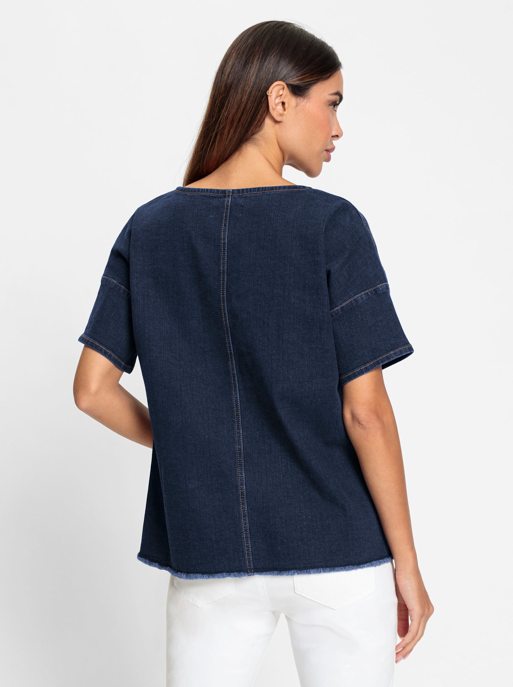 heine Klassische Bluse Jeansbluse Kurzarm günstig online kaufen