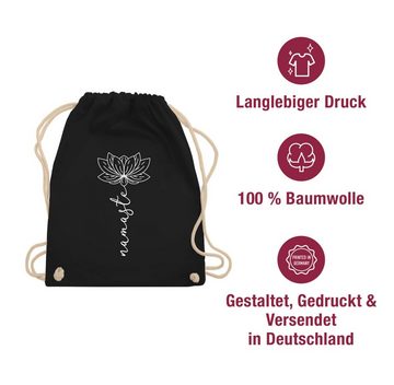 Shirtracer Turnbeutel Namaste Lotusblüte Yoga Chakra, Yoga und Wellness Geschenk