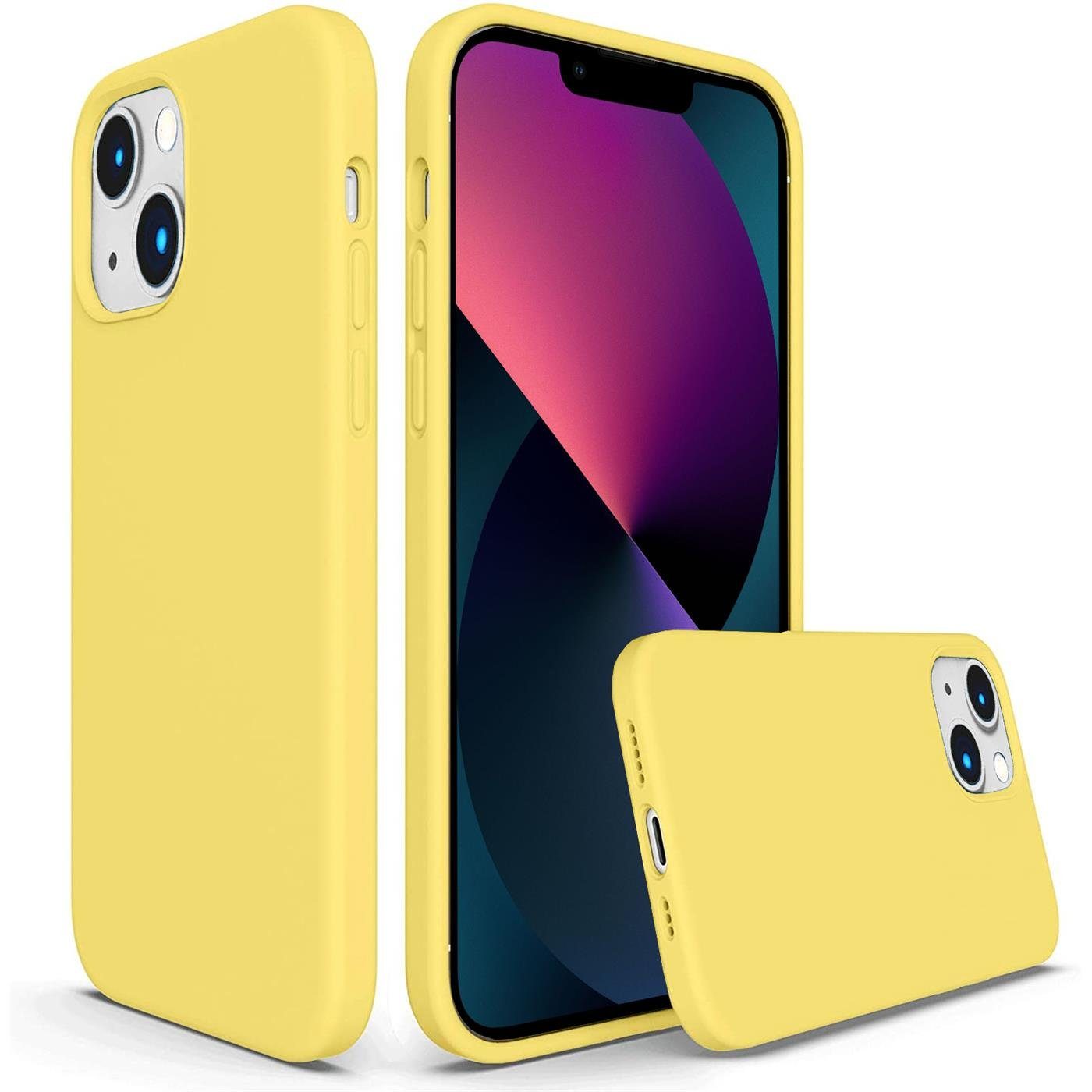 CoolGadget Handyhülle Silikon Colour Series Slim Case für Apple iPhone 13 6,1 Zoll, Hülle weich Handy Cover für iPhone 13 Schutzhülle
