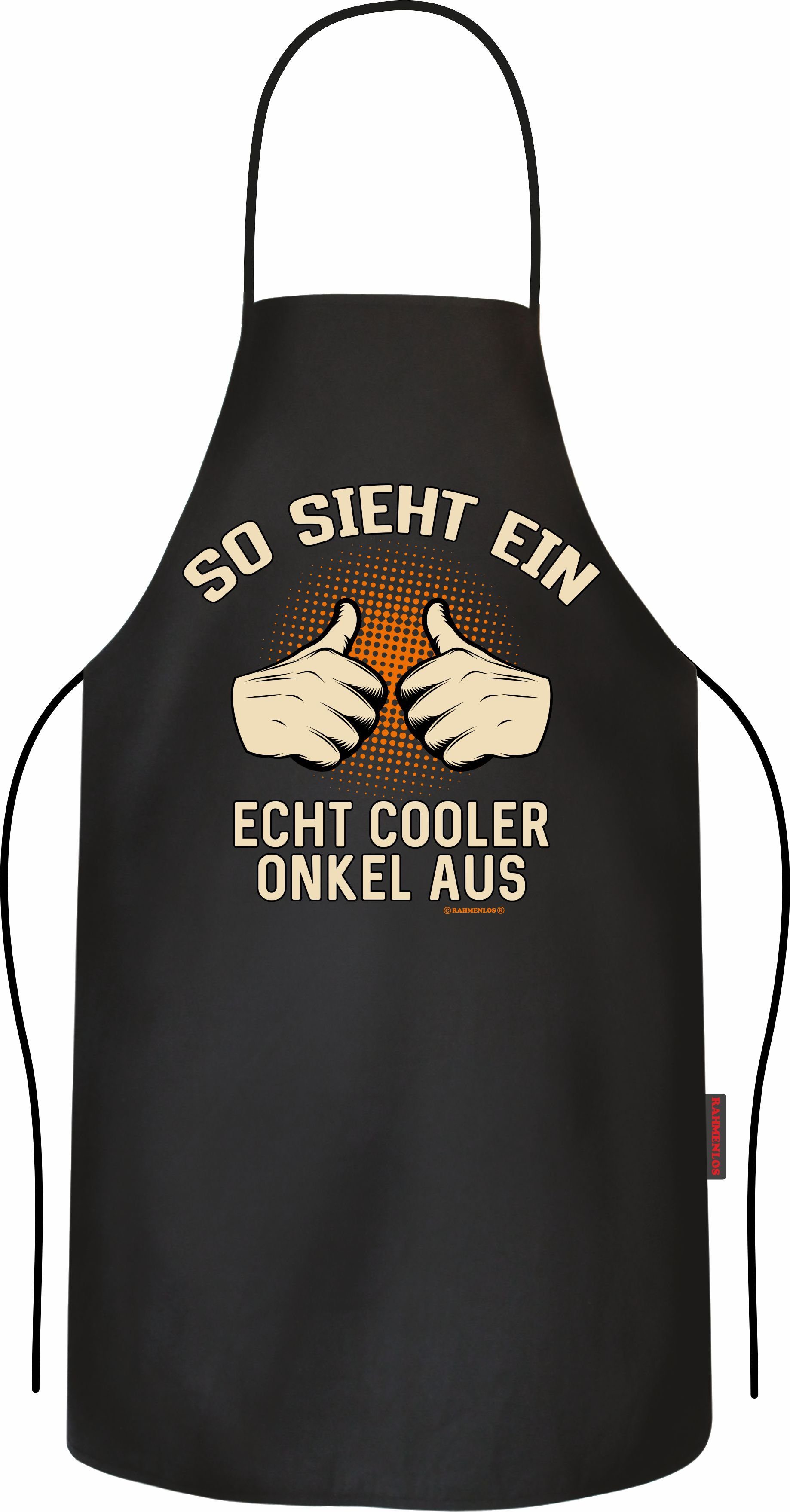 RAHMENLOS® Grillschürze Kochschürze als Geschenk - so sieht ein echt cooler günstig online kaufen