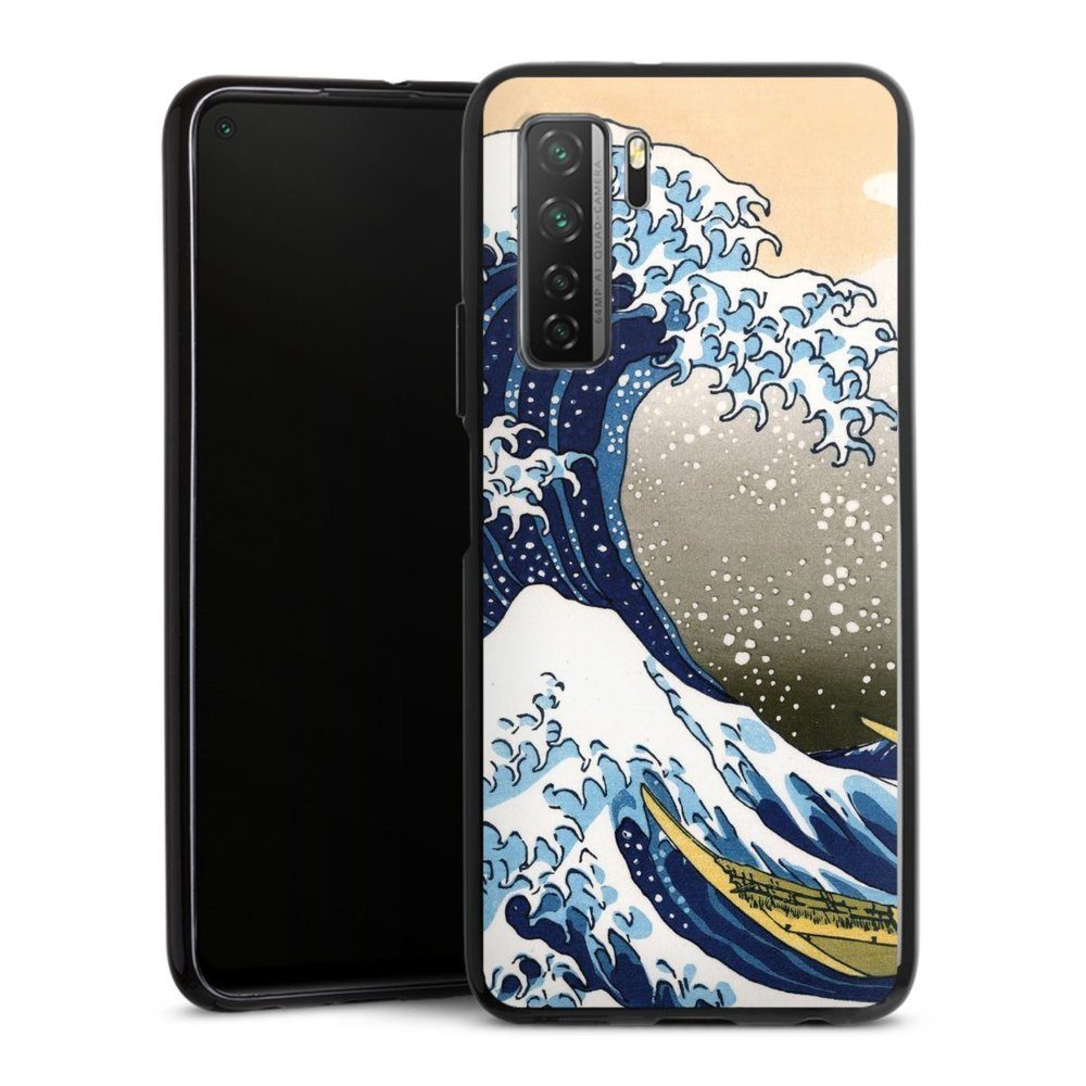 DeinDesign Handyhülle Katsushika Hokusai Die große Welle vor Kanagawa Kunst, Huawei P40 lite 5G Silikon Hülle Bumper Case Handy Schutzhülle