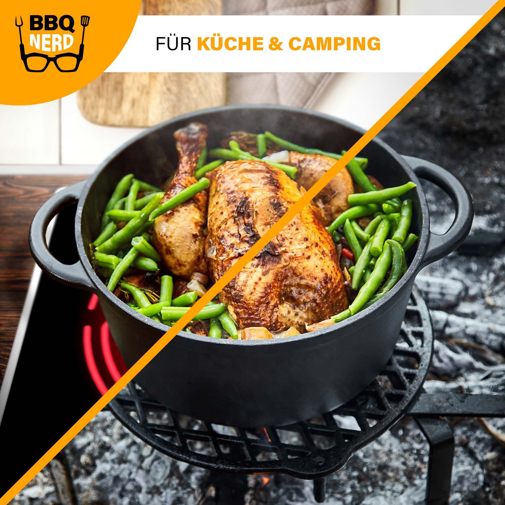 BBQ Nerd Bräter Bräter gusseisen emailliert 2,5L