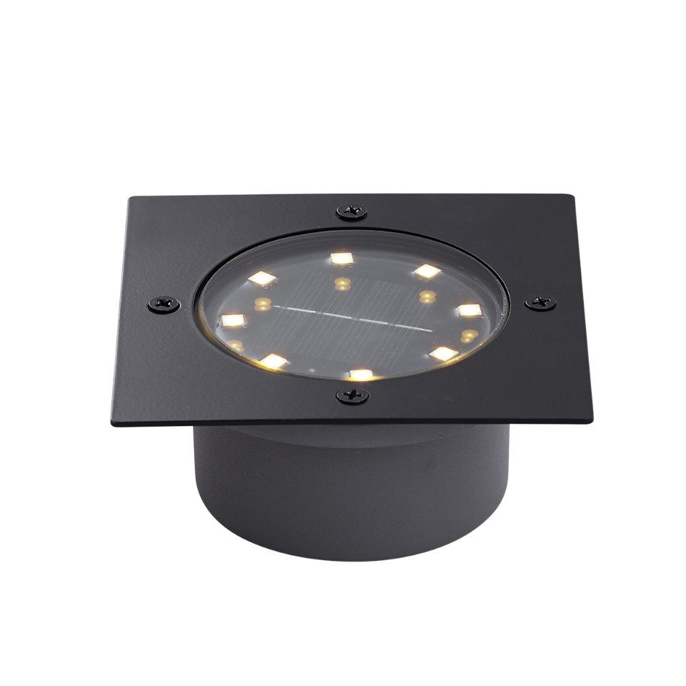 Qazqa LED Solarleuchte Terry, LED fest integriert, Extra-Warmweiß, QAZQA Solar­leuchte, integrated, Schwarz, Aluminium, Modern