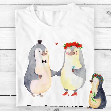 Mr. & Mrs. Panda T-Shirt Pinguin Heirat - Weiß - Geschenk, Lustiges T-Shirt, Party, verheirate (1-tlg)