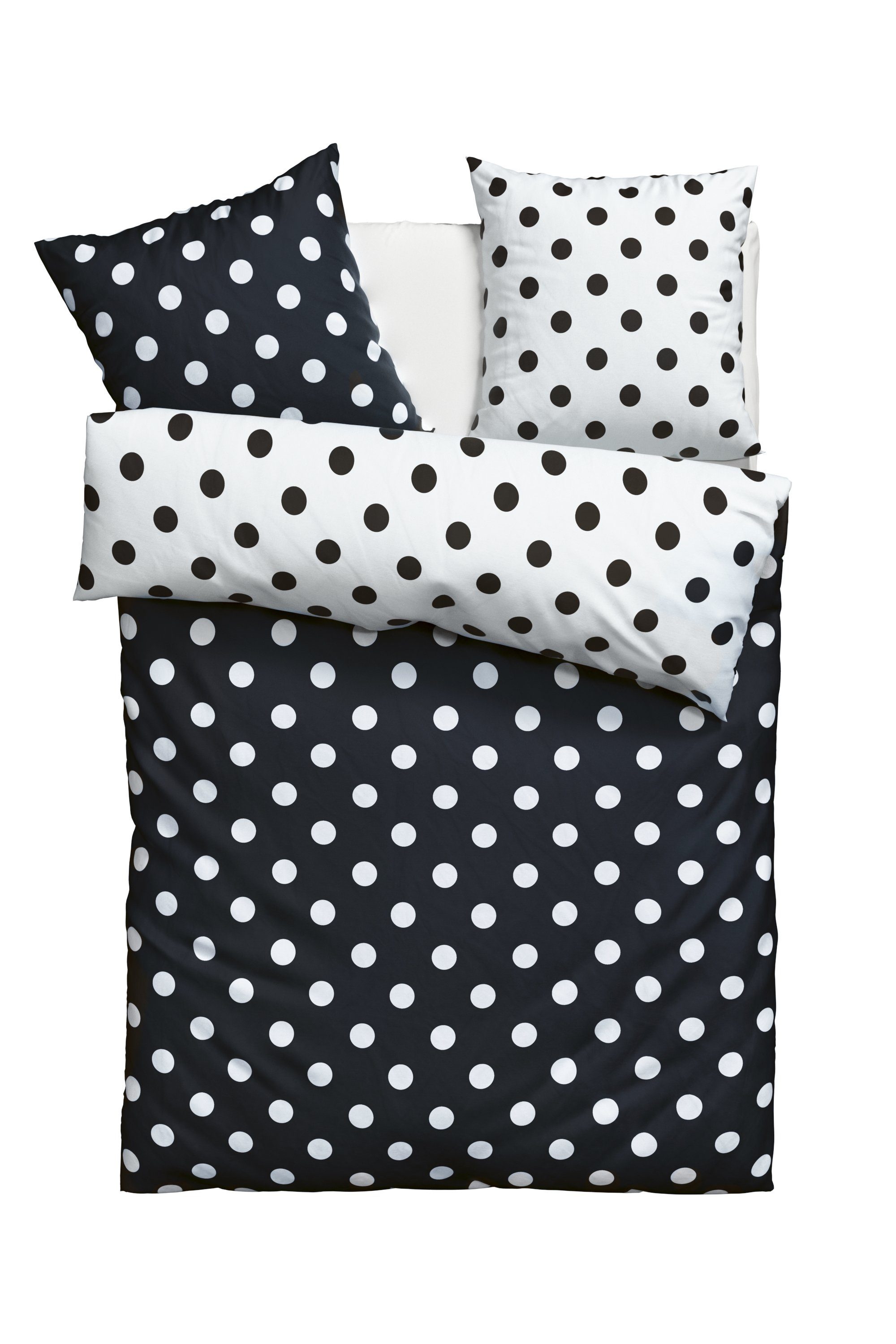 my home Wendebettwäsche Dots, Polycotton recycelt, günstig online kaufen