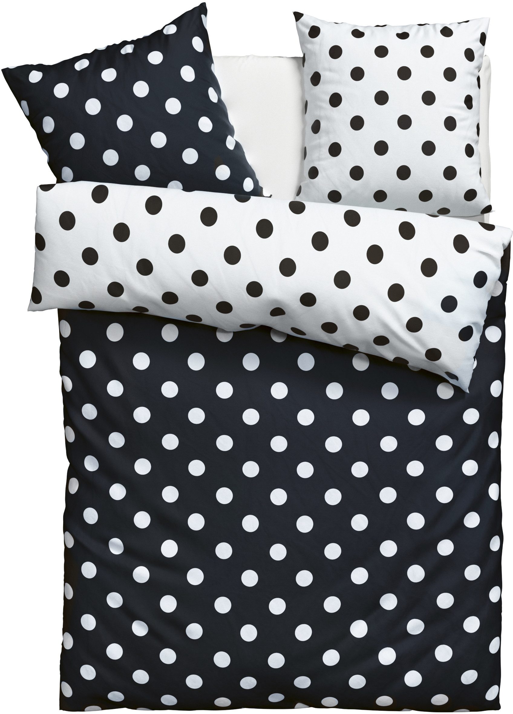 OTTO home Wendebettwäsche Dots, Polycotton recycelt, 2 teilig, ab Größe 135 günstig online kaufen
