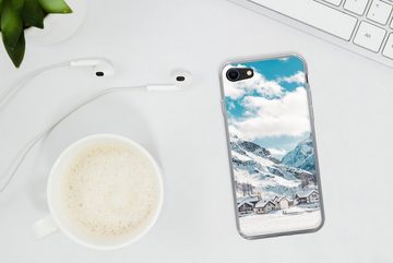 MuchoWow Handyhülle Alpen - Schnee - Berge, Handyhülle Apple iPhone 7, Smartphone-Bumper, Print, Handy Schutzhülle
