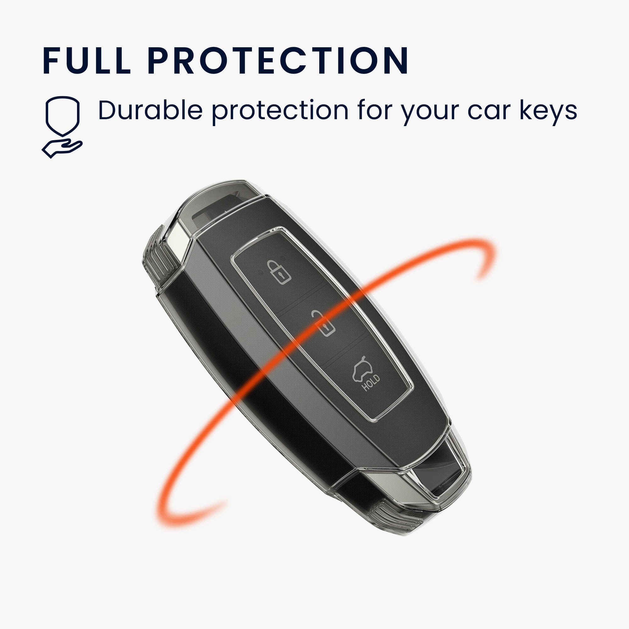 kwmobile Schlüsseltasche Hülle für Hyundai 3-Tasten Autoschlüssel Keyless Go (1-tlg), Schlüsselhülle - Autoschlüssel Silikon Cover