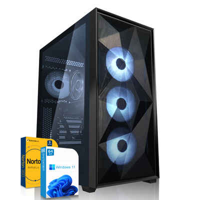 SYSTEMTREFF Gaming-PC (Intel Core i5 14400F, Radeon RX 6800 XT, 16 GB RAM, 1000 GB SSD, Luftkühlung, Windows 11, WLAN)
