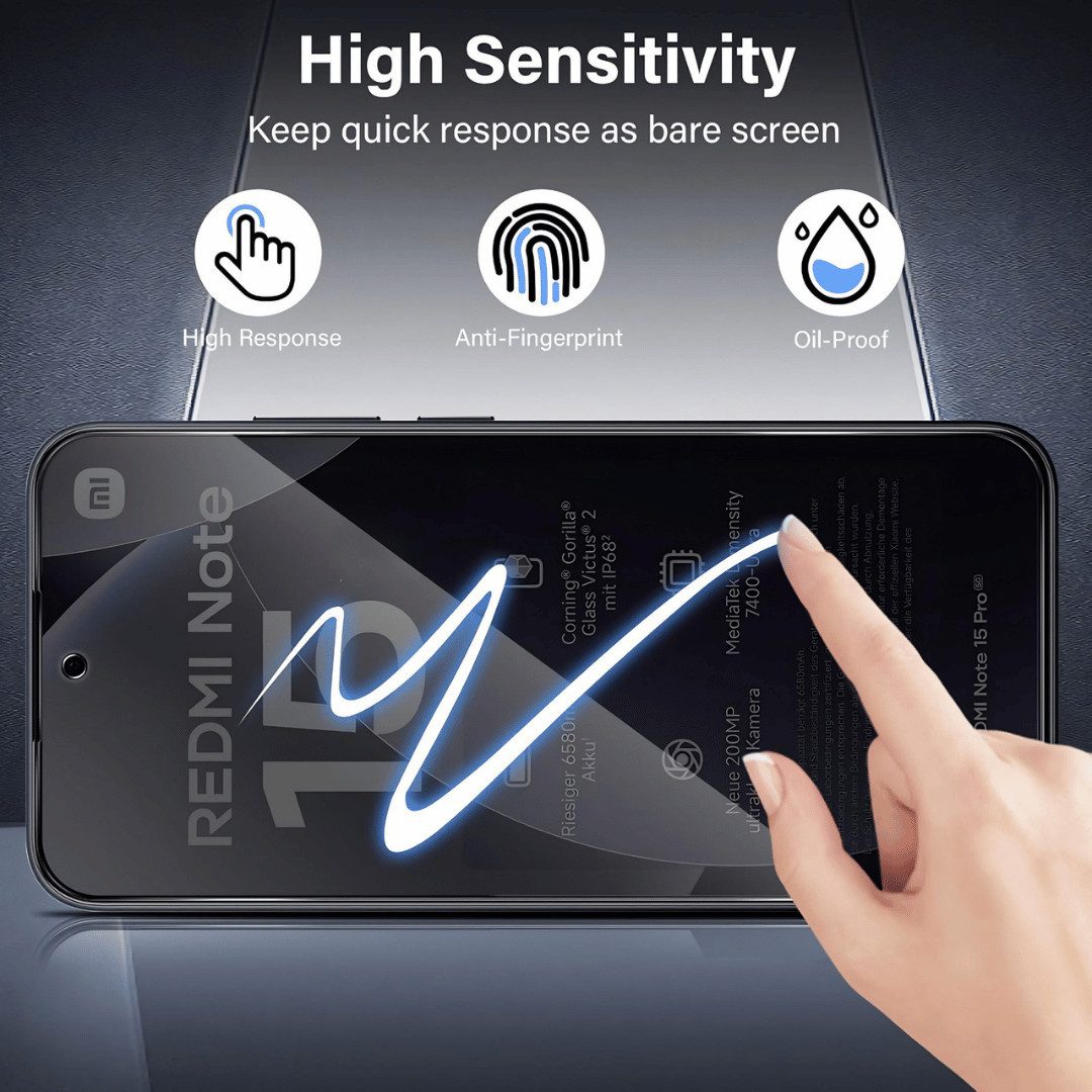 SmartUP Displayschutzglas für Xiaomi Redmi Note 15 Display Anti-Spy Privacy Blickschutz Full 9H für Xiaomi Redmi Note 15, Blickschutz, Anti-Spy – Bild 5 von 5