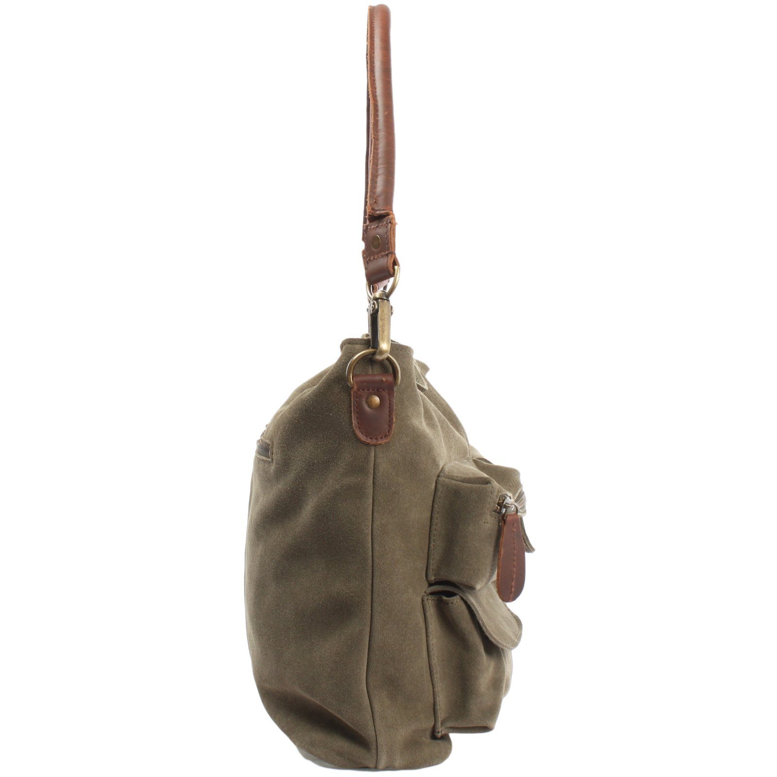 LECONI Schultertasche Handtsche Umhängetasche Ledertasche Veloursleder günstig online kaufen