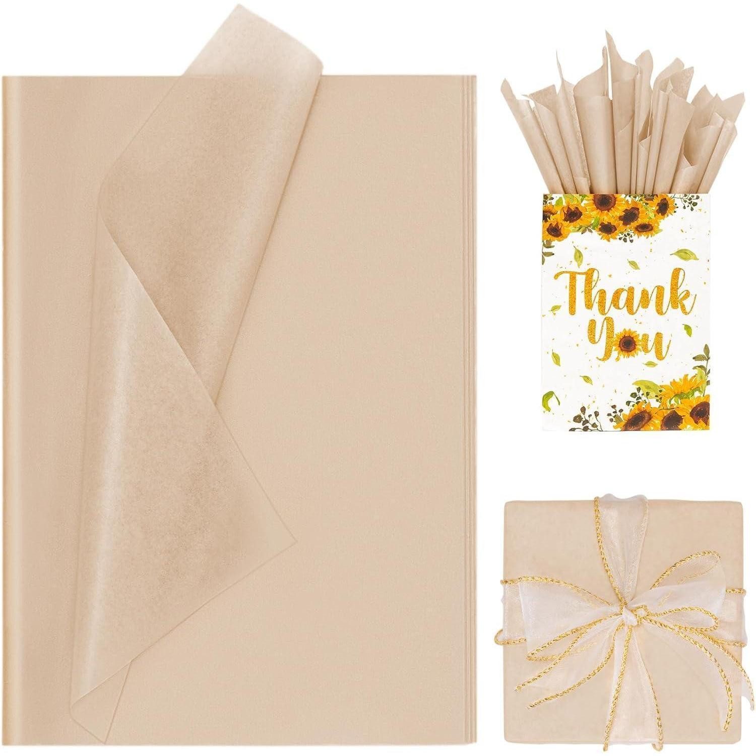 LuxusKollektion Seidenpapier Seidenpapier 100 Blatt Packseide Geschenk 50x35cm braun